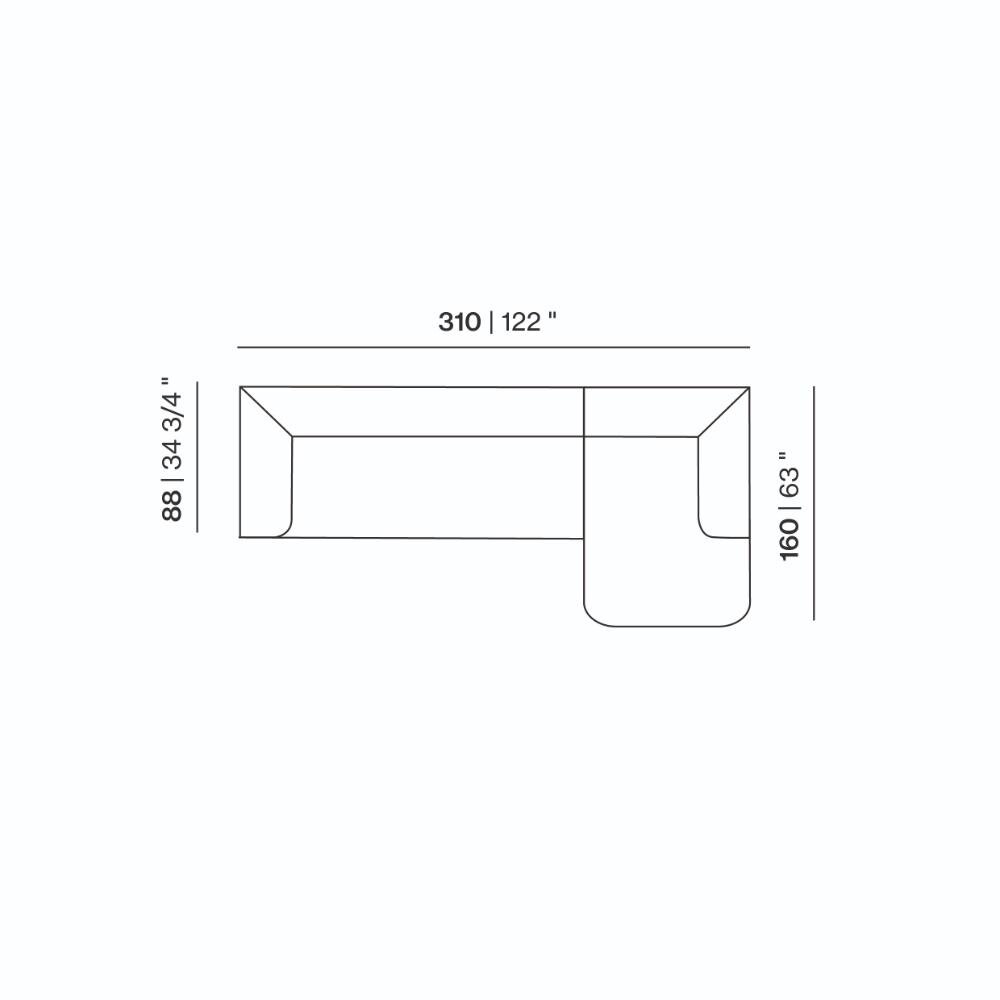 Design modern sofa | Unfold 3 seater chaise longue right Beige | Studio HENK | 