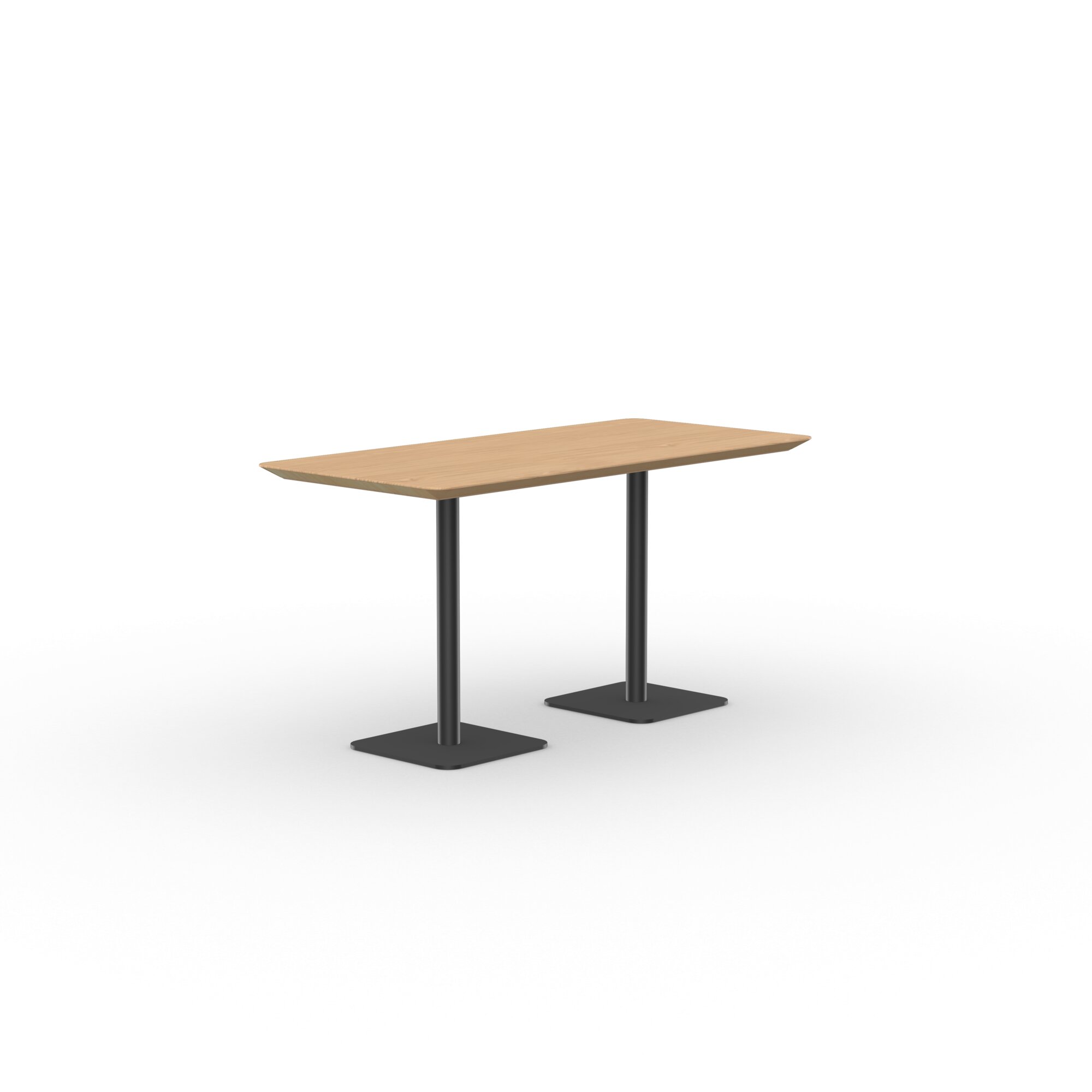 Rectangular Design Bistro Table | Central x 2 black | Oak hardwax oil natural light 3041 | Studio HENK| 