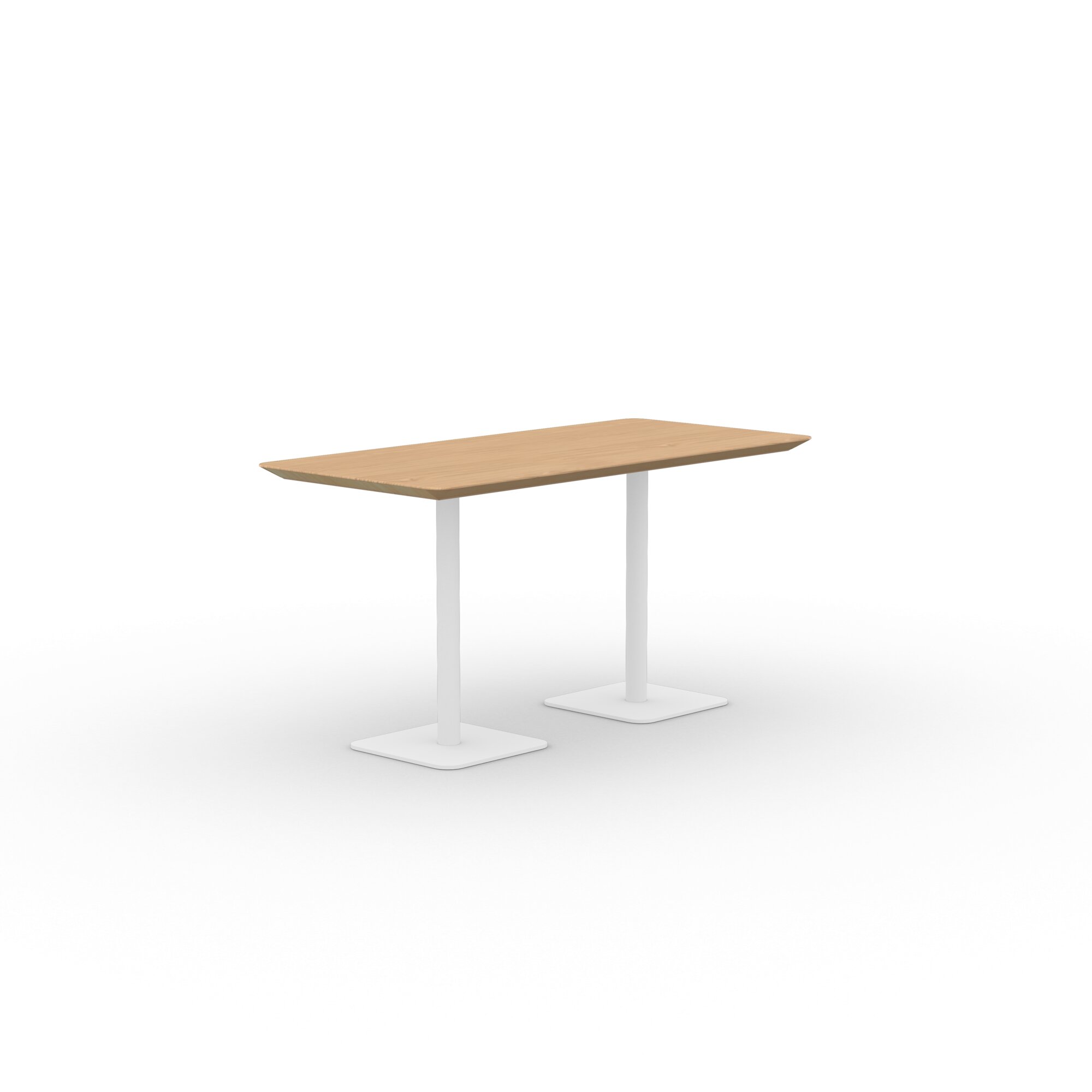 Rectangular Design Bistro Table | Central x 2 white | Oak hardwax oil natural light 3041 | Studio HENK| 