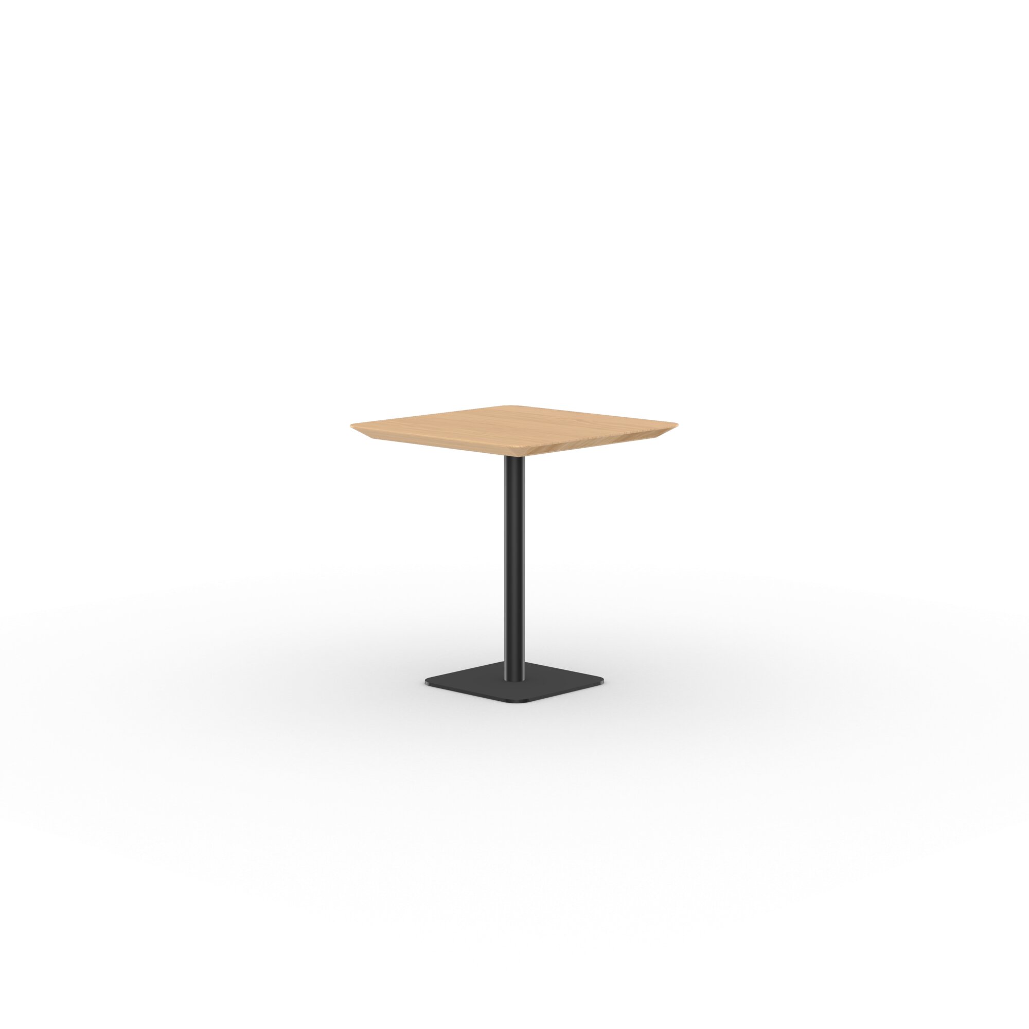 Square Design Bistro Table | Central black | Oak hardwax oil natural light 3041 | Studio HENK| 