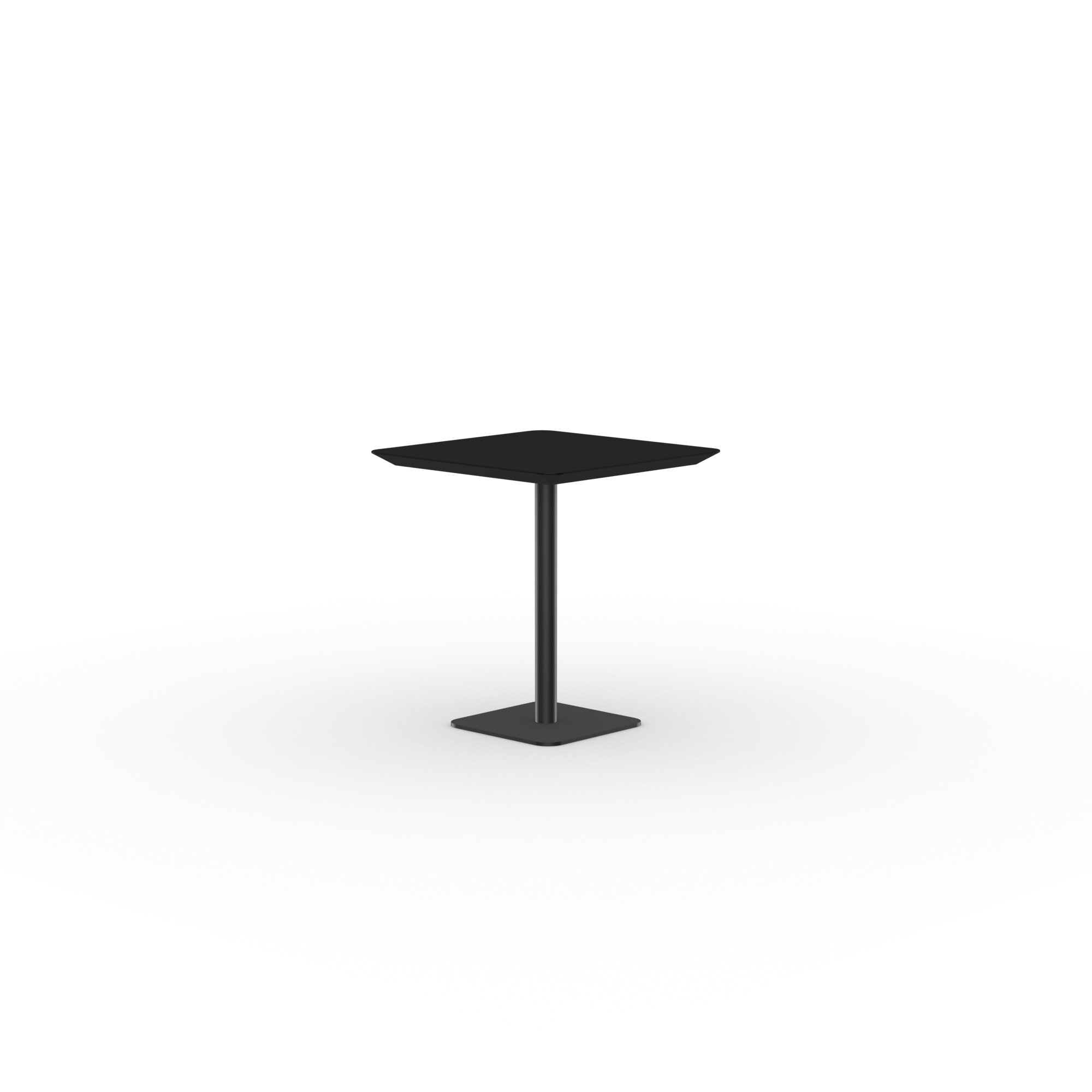 Square Design Bistro Table | Central black | HPL Fenix nero ingo | Studio HENK| 