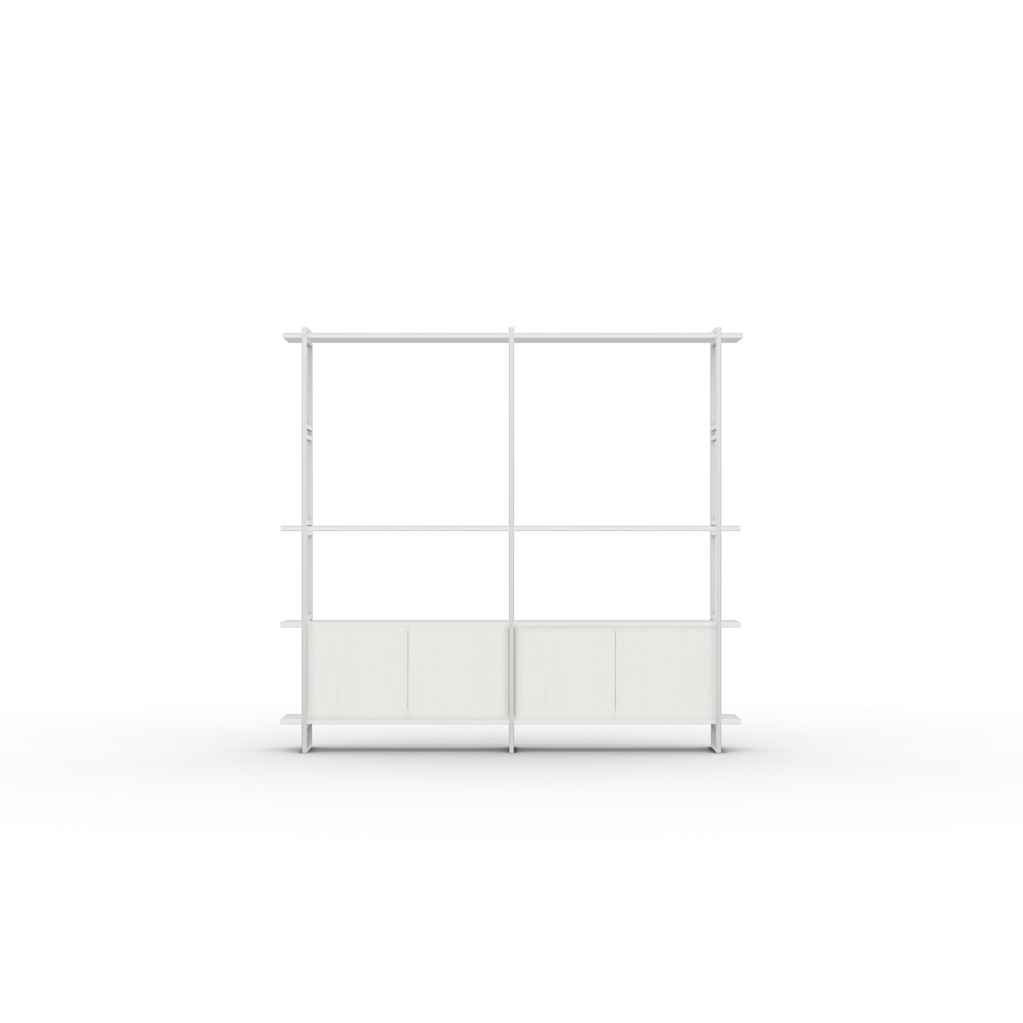 Design cabinet | Modular Cabinet MC-5L Oak white lacquer | Studio HENK | 