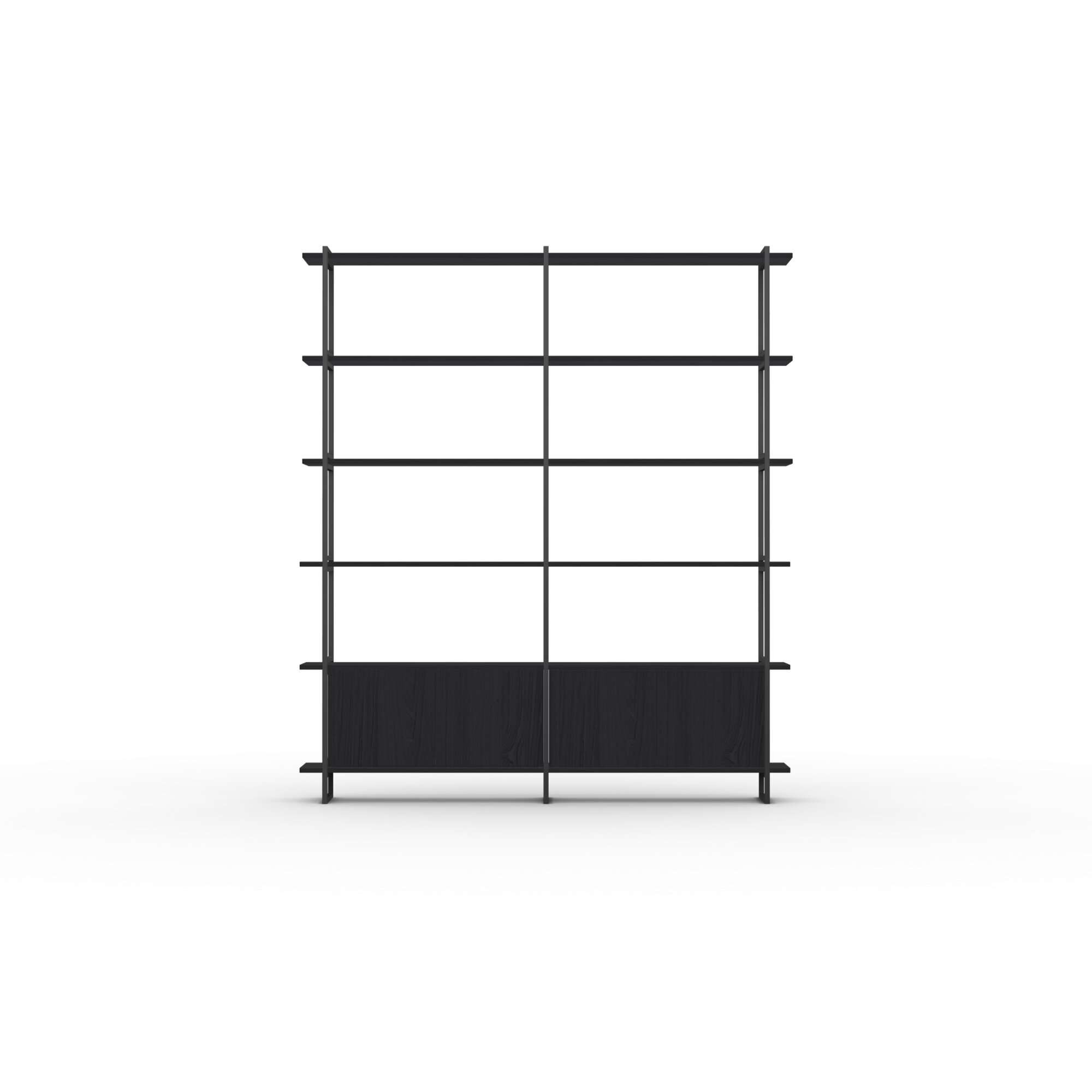 Design cabinet | Modular Cabinet MC-6L Oak black lacquer | Studio HENK | 