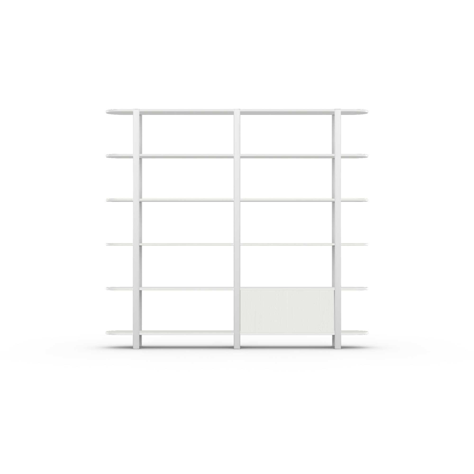 Design cabinet | Oblique Cabinet OB-6L Oak white lacquer | Studio HENK | 