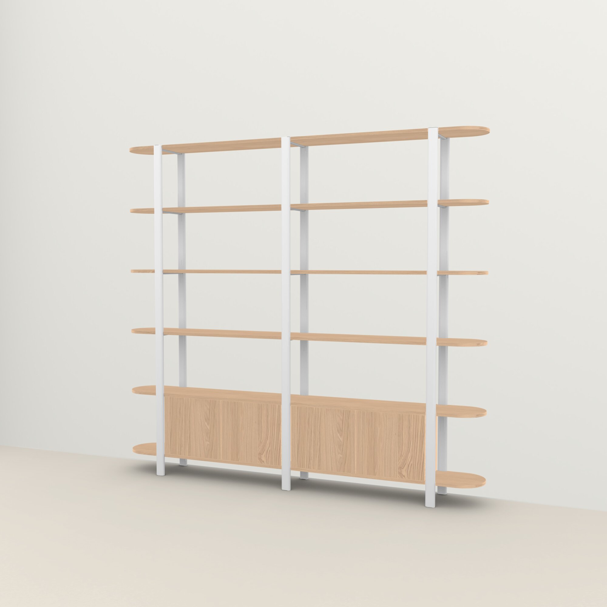 Design cabinet | Oblique Cabinet OB-6L Oak hardwax oil natural light 3041 | Studio HENK| 