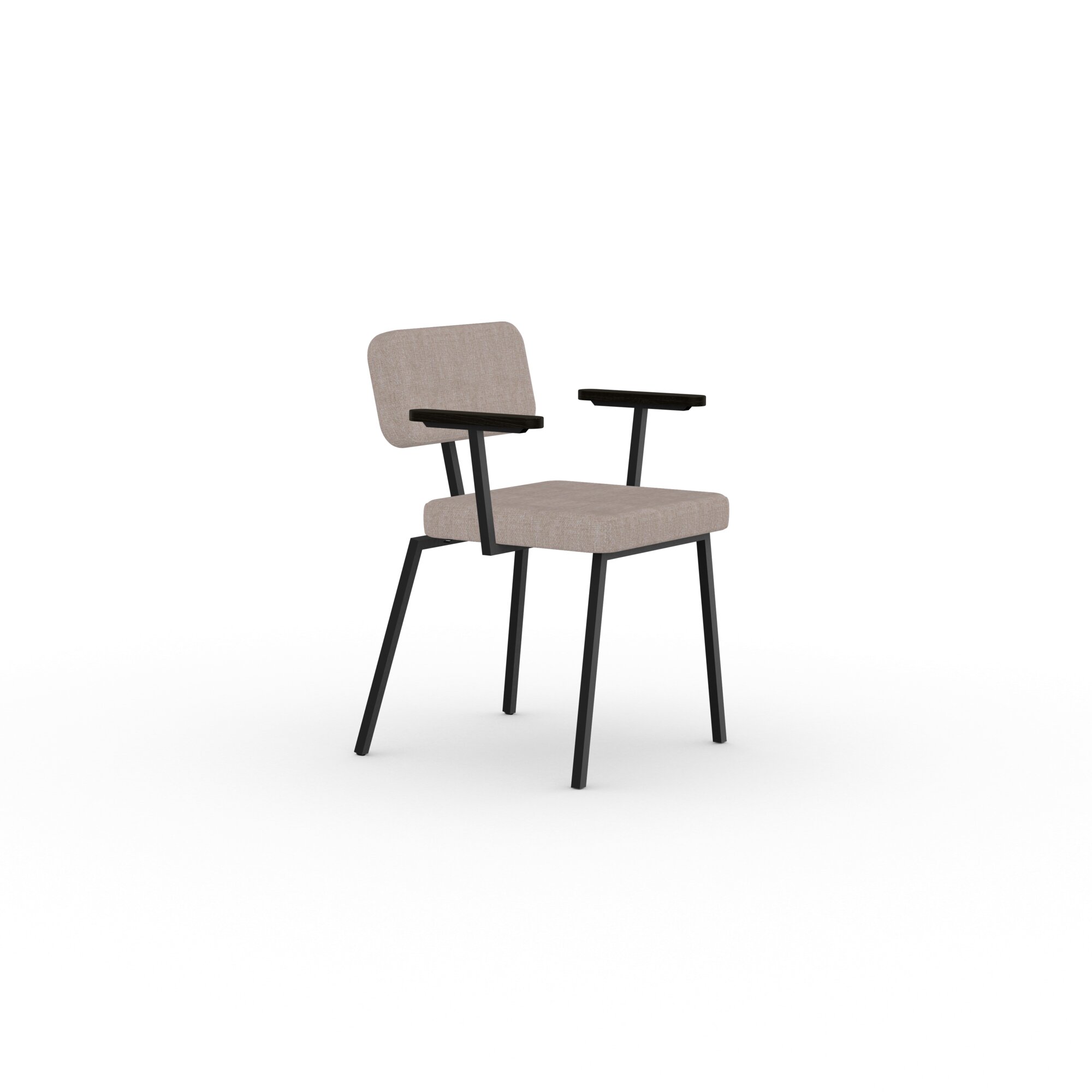 Design modern dining chair | Ode Chair with armrest Grey orion taupe12 | Studio HENK | 