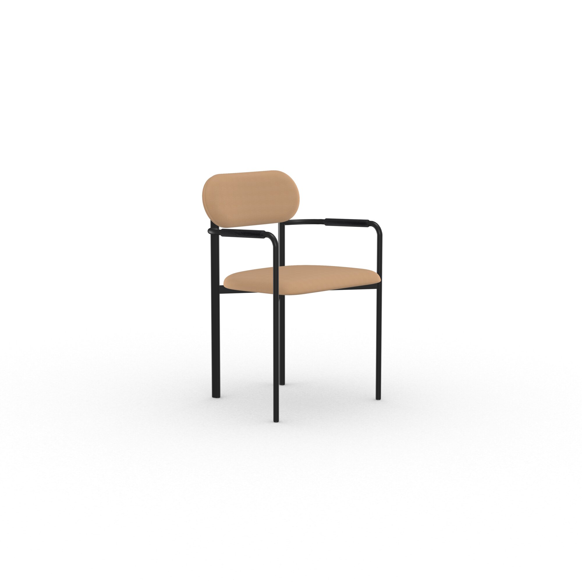 Design modern dining chair | Oblique Dining Chair Upholstered with Armrest Orange steelcuttrio3 436 | Studio HENK | 