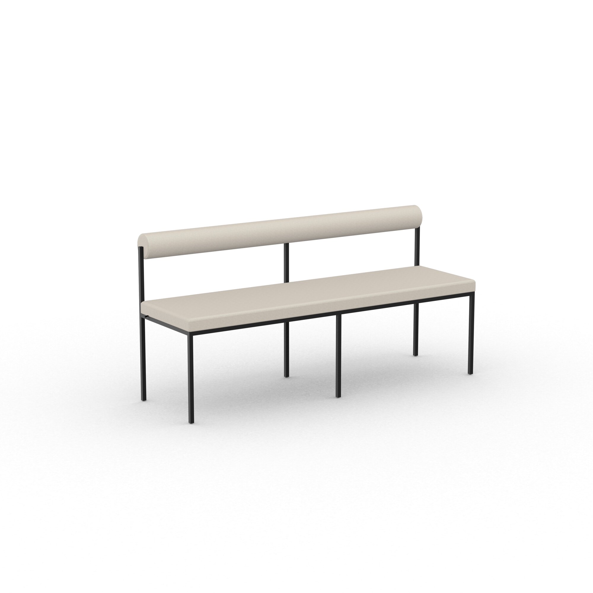 Design modern dining chair | Bolster dining bench 120 Beige dream linen110 | Studio HENK | 