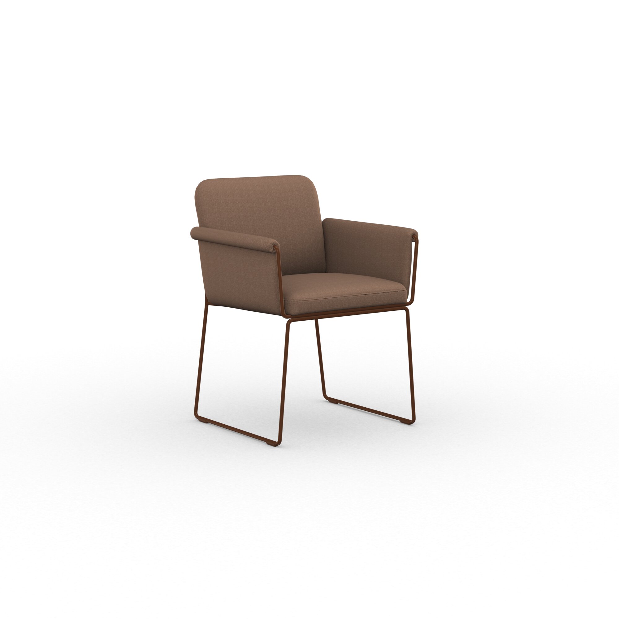 Design modern dining chair | Unfold Chair with armrest Light Brown hemp seed13 | Studio HENK | 