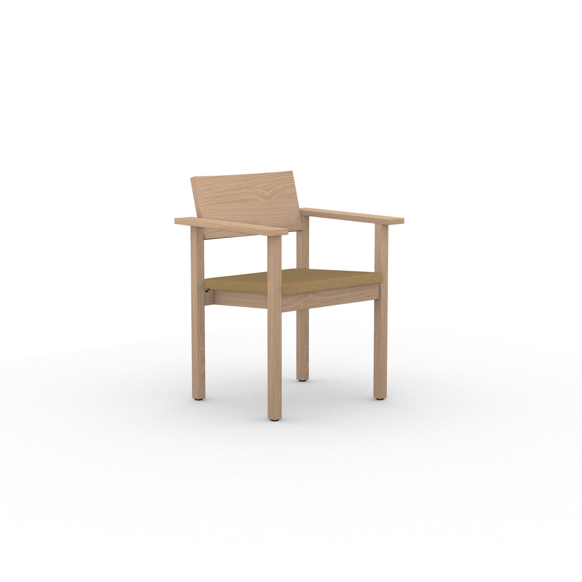 Design modern dining chair | Base Chair with armrest upholstered Light Brown hallingdal65 224 | Studio HENK| 