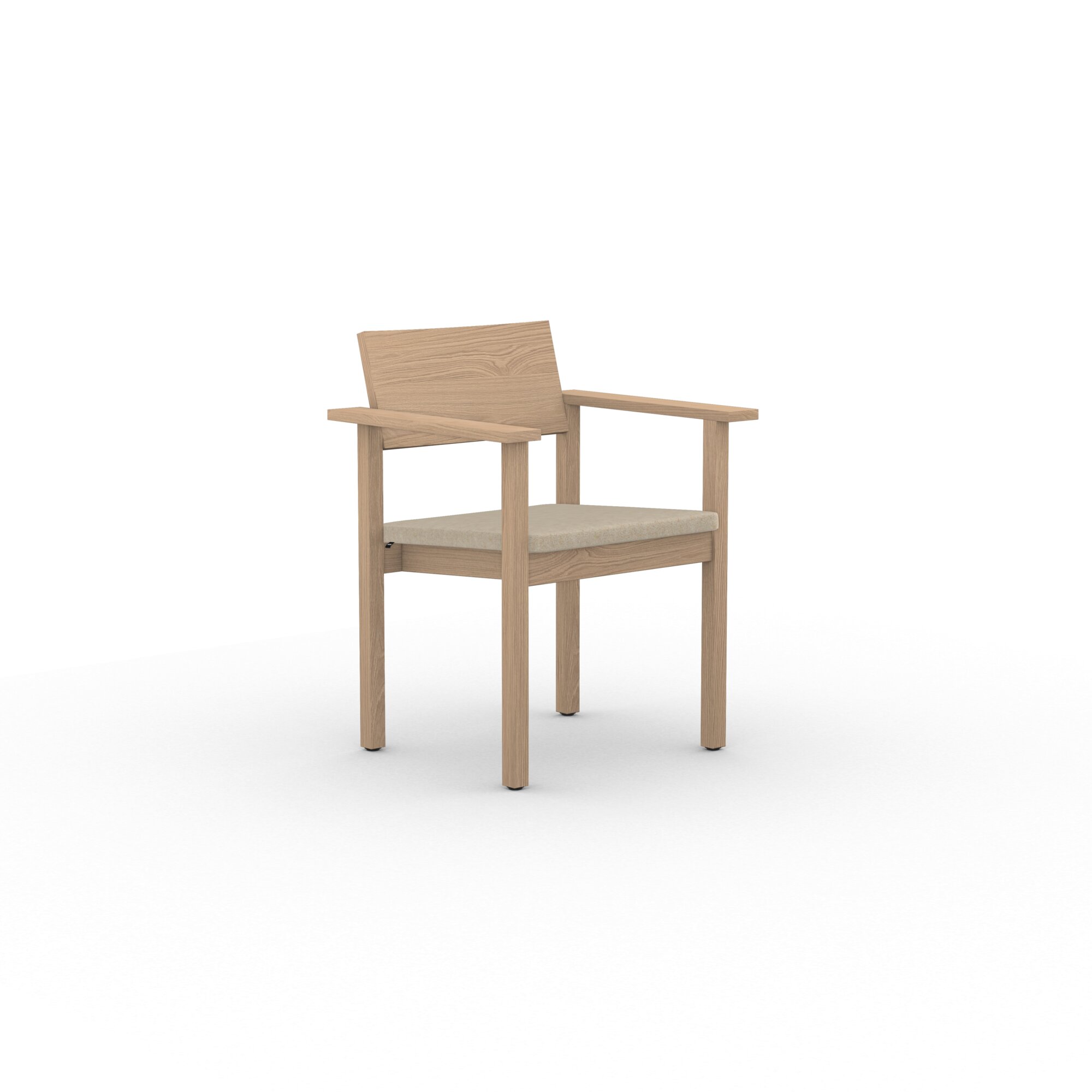 Design modern dining chair | Base Chair with armrest upholstered Beige facet beige1037 | Studio HENK| 