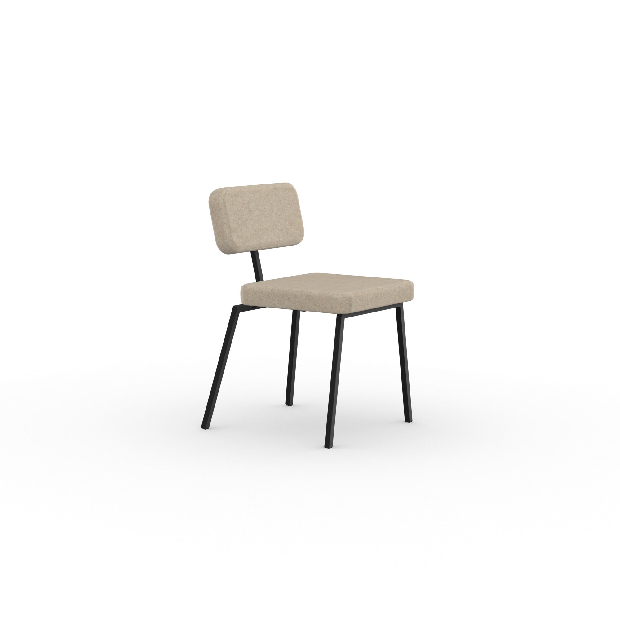 Design modern dining chair | Ode Chair without armrest Beige facet beige1037 | Studio HENK| 