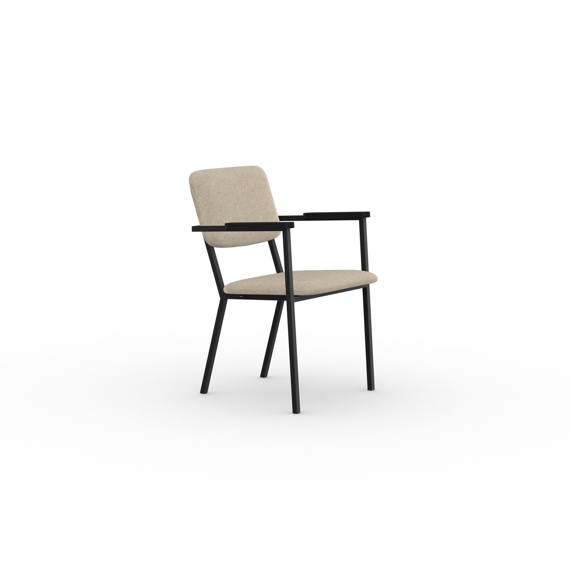 Design modern dining chair | Co Chair with armrest Beige facet beige1037 | Studio HENK| 