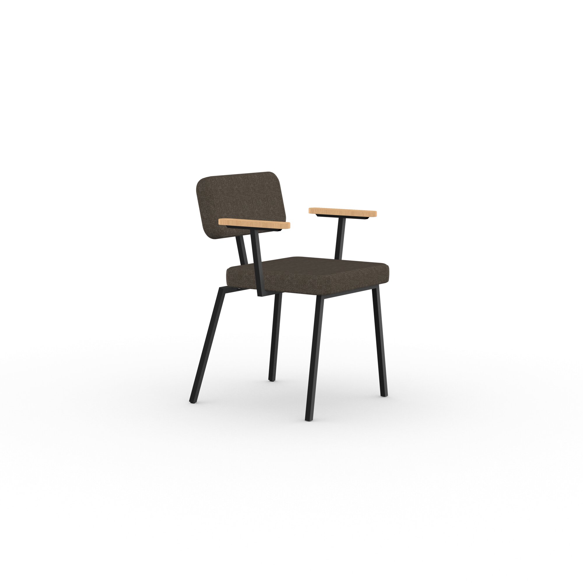 Design modern dining chair | Ode Chair with armrest Brown hemp plough01 | Studio HENK| 