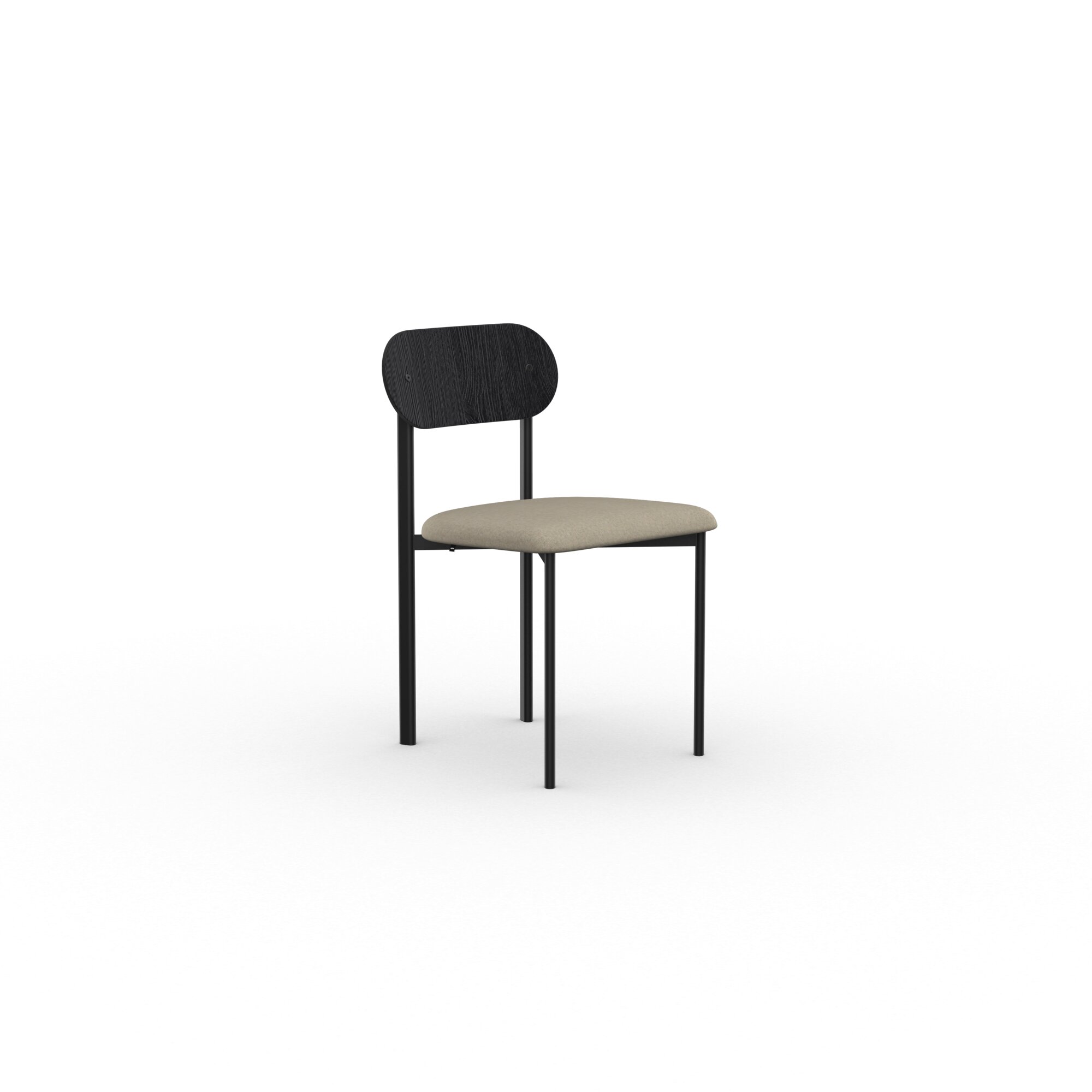 Design modern dining chair | Oblique Dining Chair Beige facet kiezel7 | Studio HENK | 