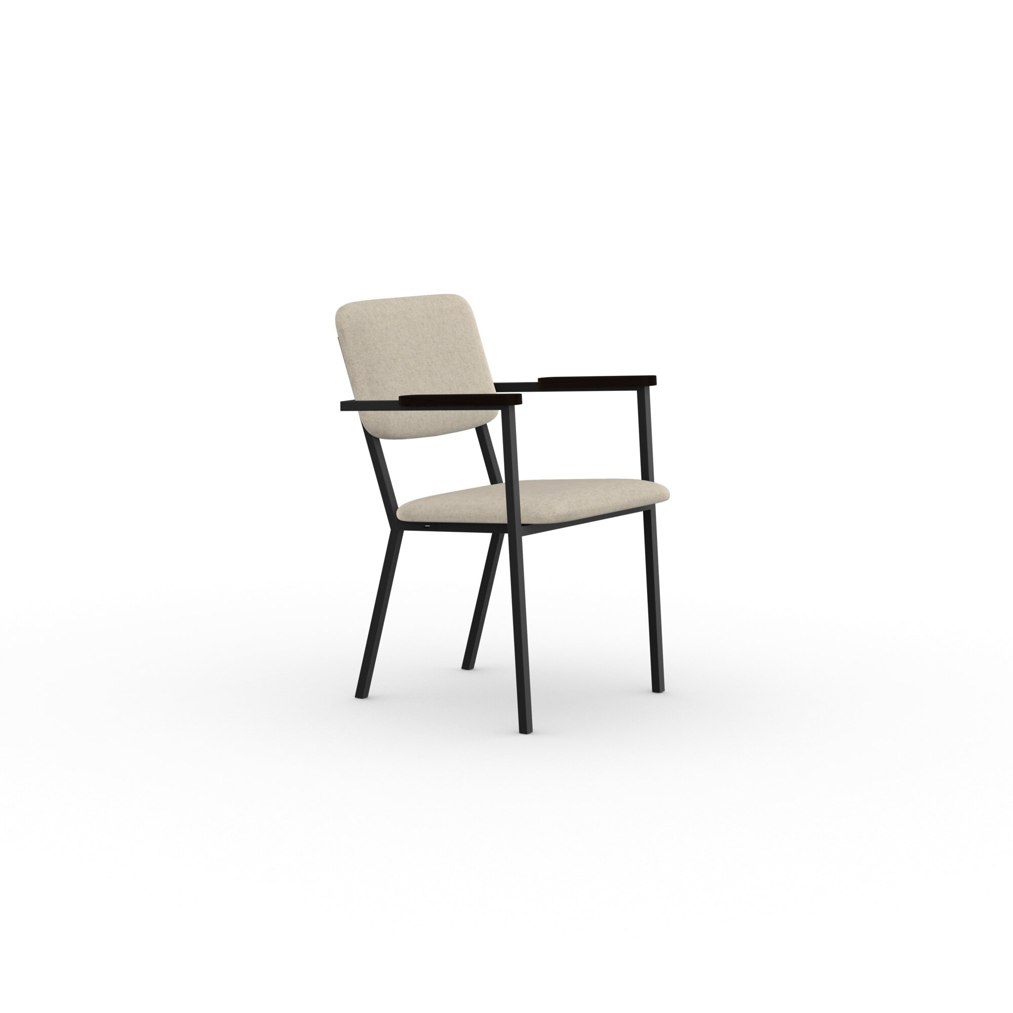 Design modern dining chair | Co Chair with armrest Beige facet natural01 | Studio HENK| 