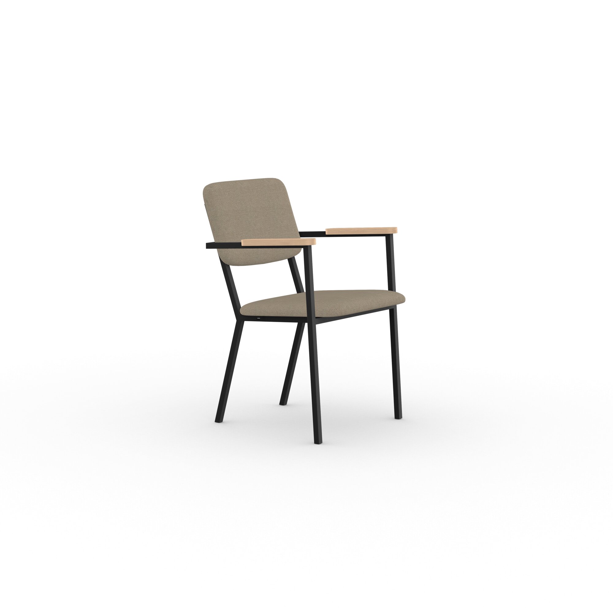 Design modern dining chair | Co Chair with armrest Light Brown brema sand03 | Studio HENK| 