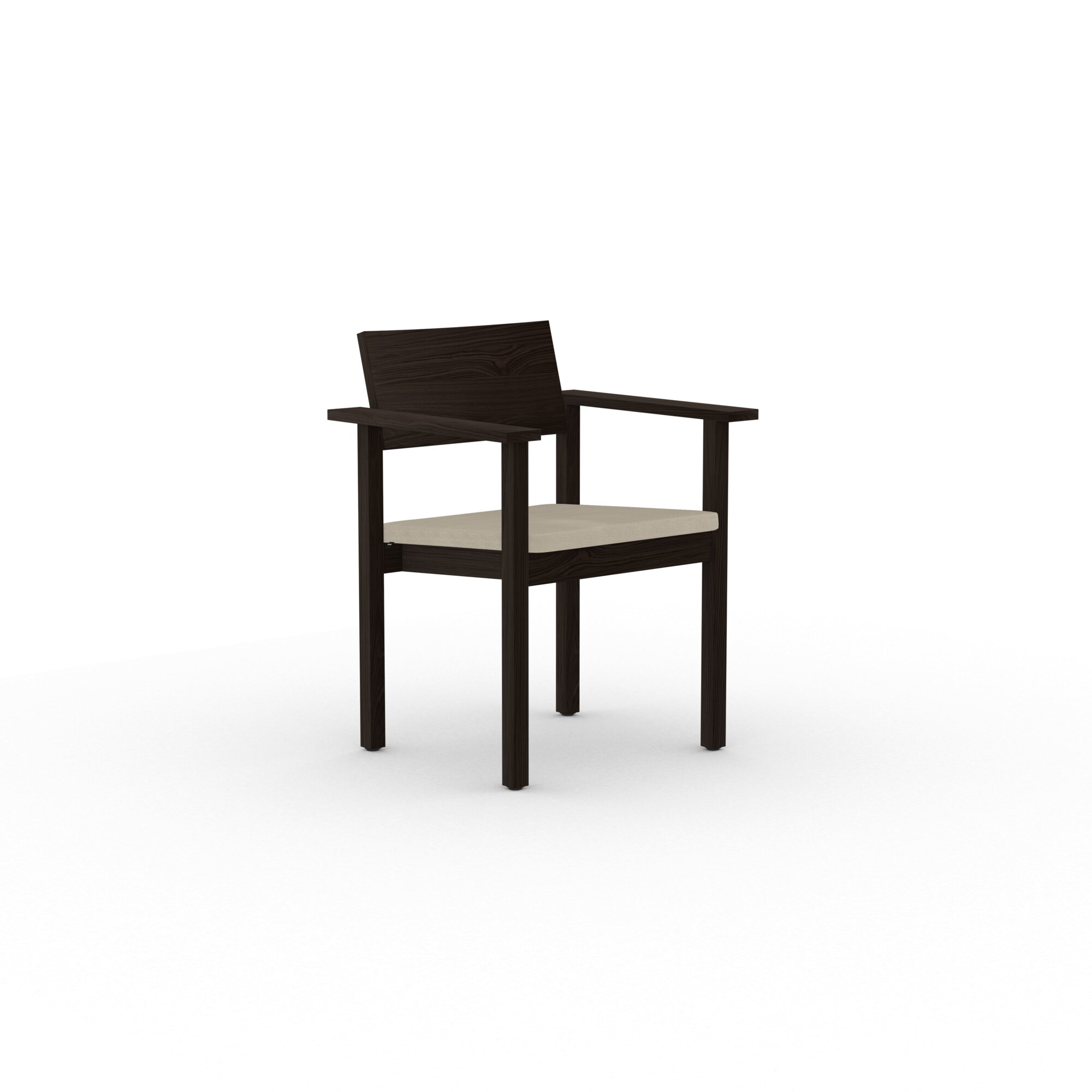 Design modern dining chair | Base Chair with armrest upholstered Beige regain natural01 | Studio HENK | 