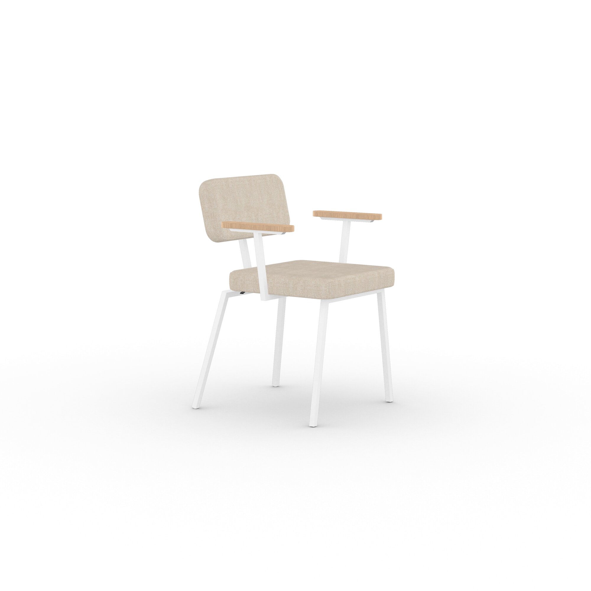 Design modern dining chair | Ode Chair with armrest Beige orion cream02 | Studio HENK | 
