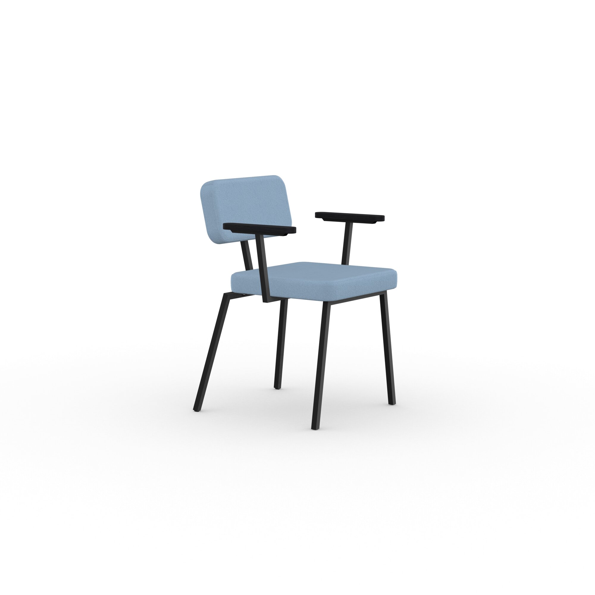 Design modern dining chair | Ode Chair with armrest Light Blue tonus4 508 | Studio HENK | 