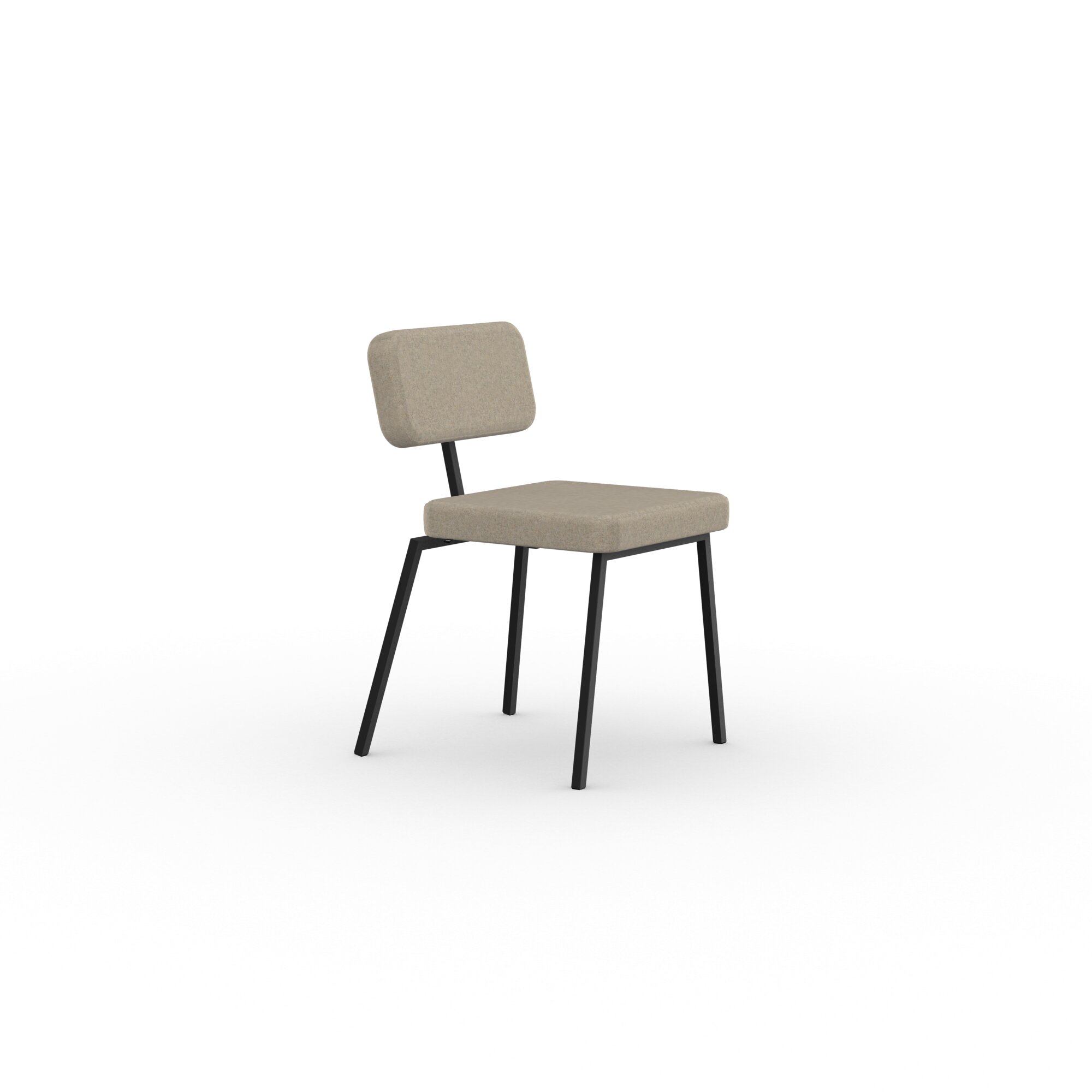 Design modern dining chair | Ode Chair without armrest Beige facet kiezel7 | Studio HENK| 