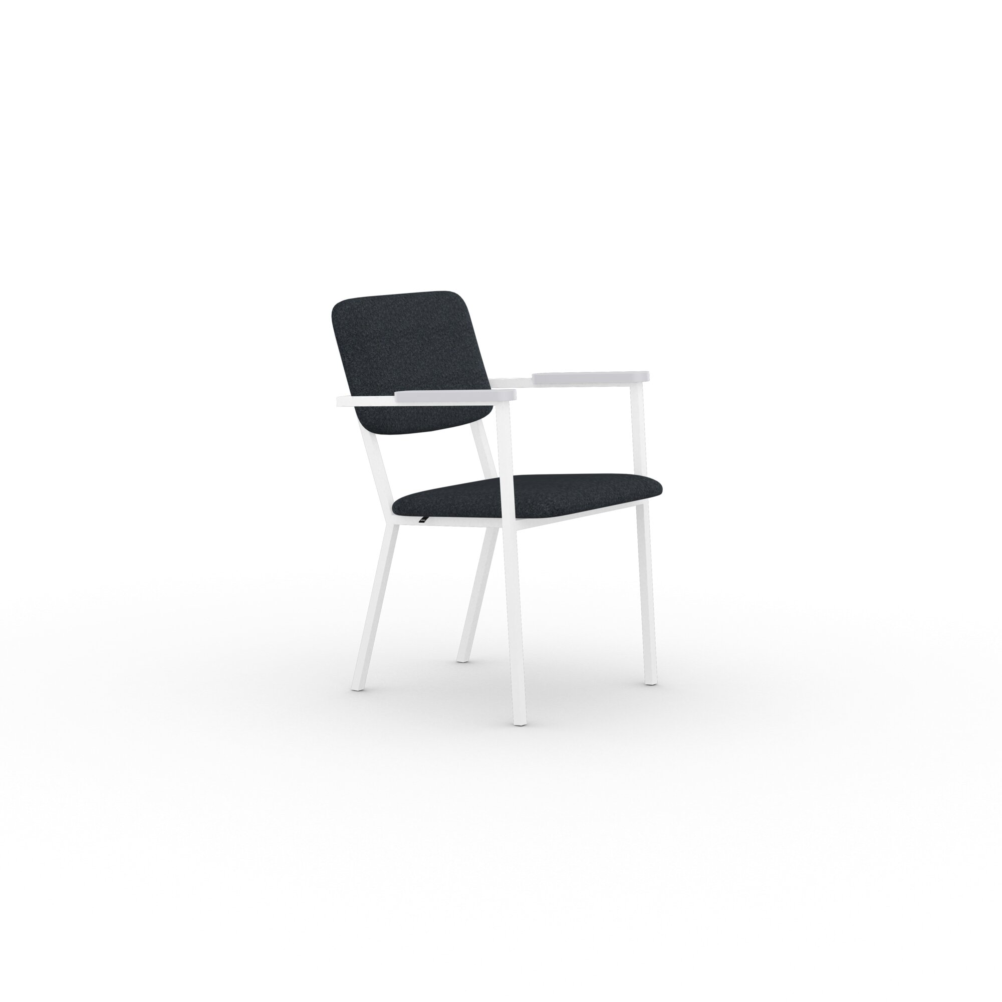 Design modern dining chair | Co Chair with armrest Grey facet middengrijs1001 | Studio HENK | 