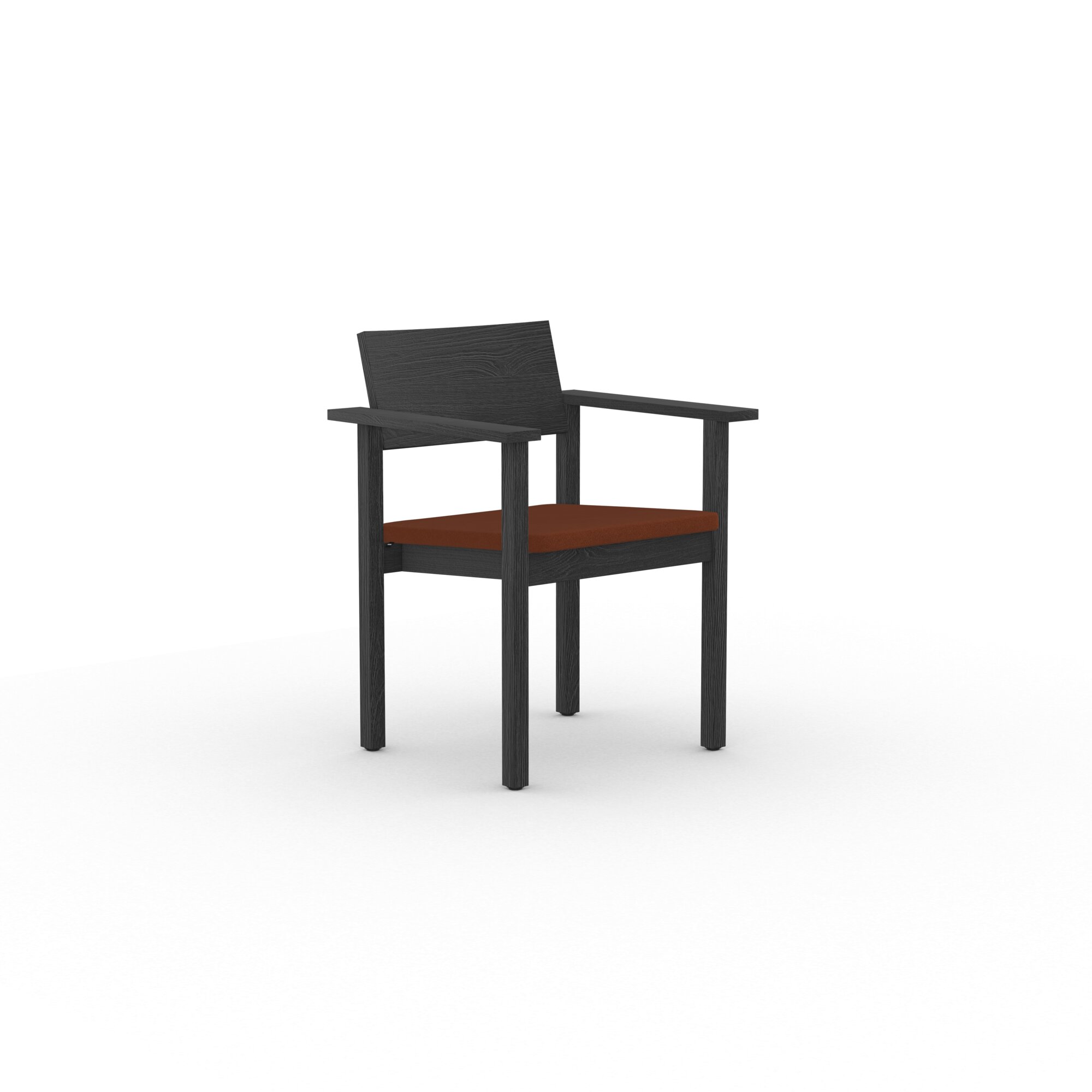 Design modern dining chair | Base Chair with armrest upholstered Brown tonus4 474 | Studio HENK | 