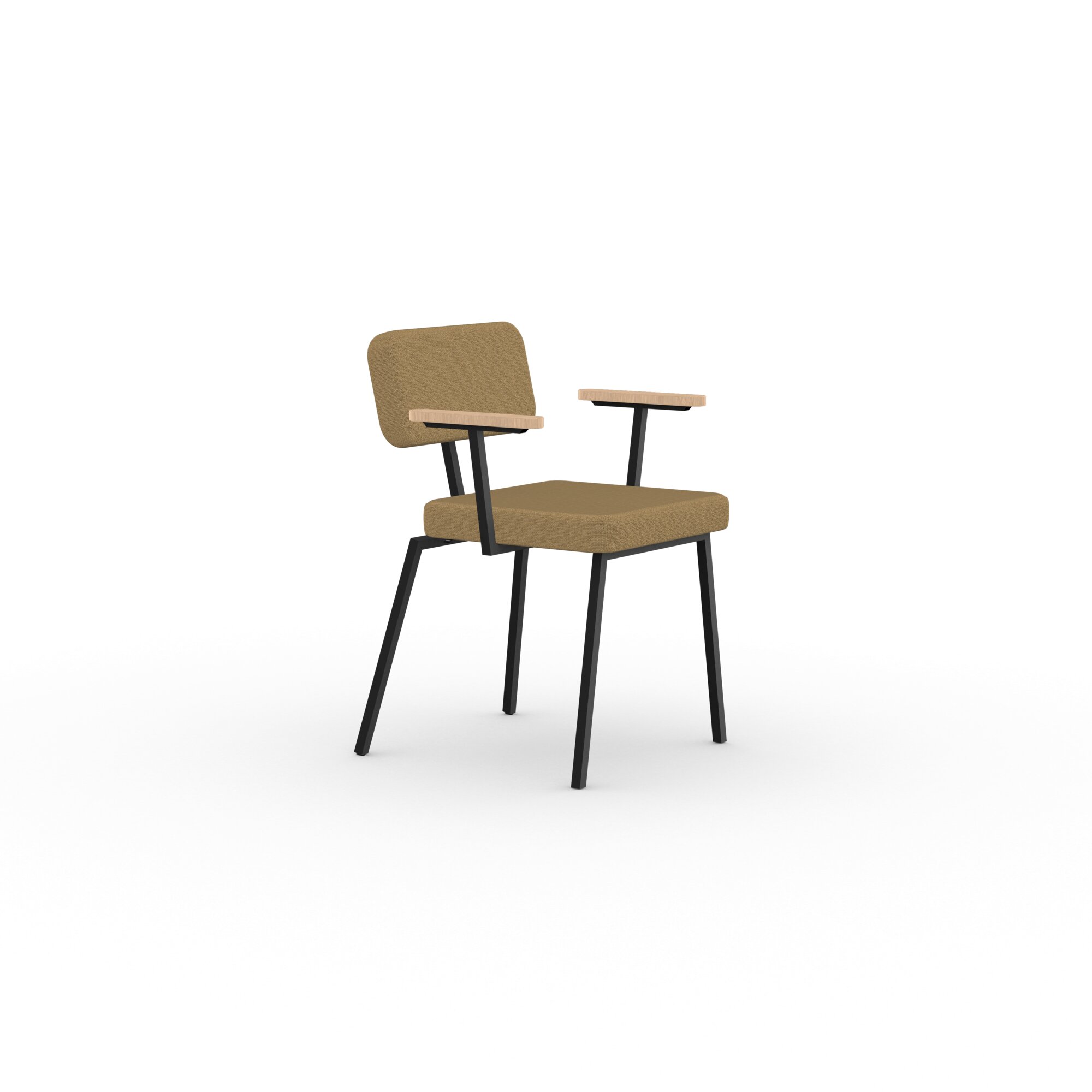 Design modern dining chair | Ode Chair with armrest Light Brown hallingdal65 224 | Studio HENK| 