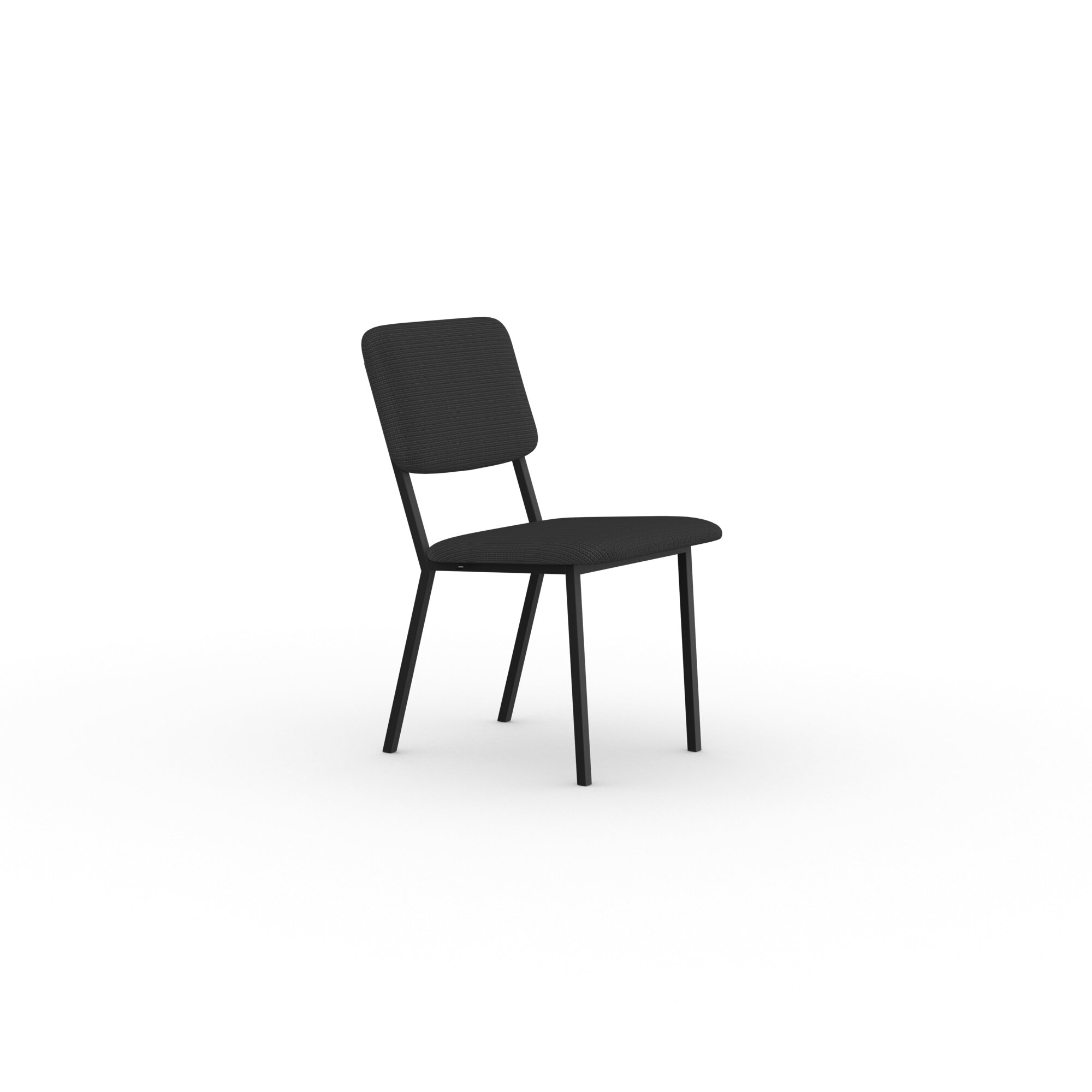 Design modern dining chair | Co Chair without armrest Black cube black61 | Studio HENK| 