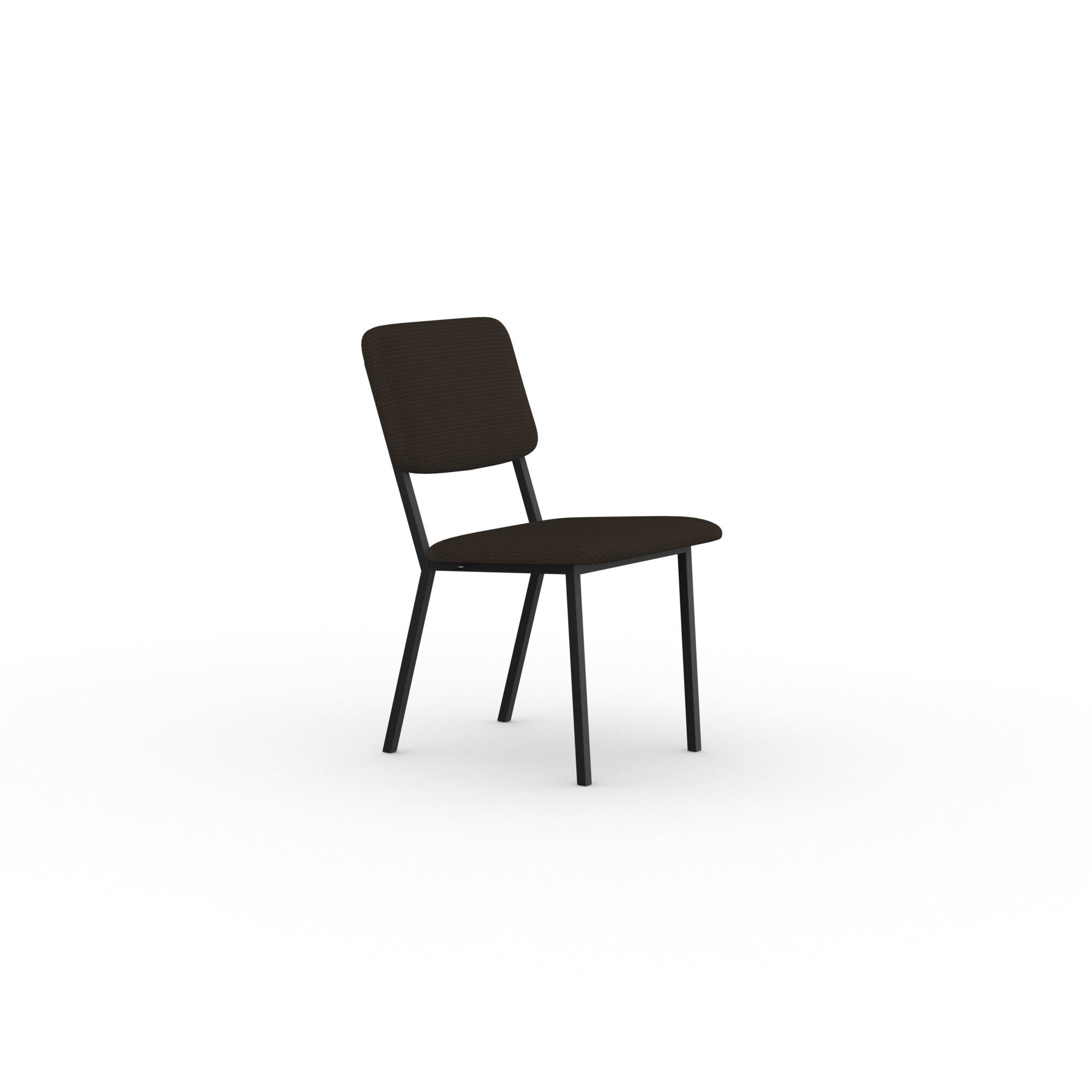 Design modern dining chair | Co Chair without armrest Black cube espresso123 | Studio HENK | 