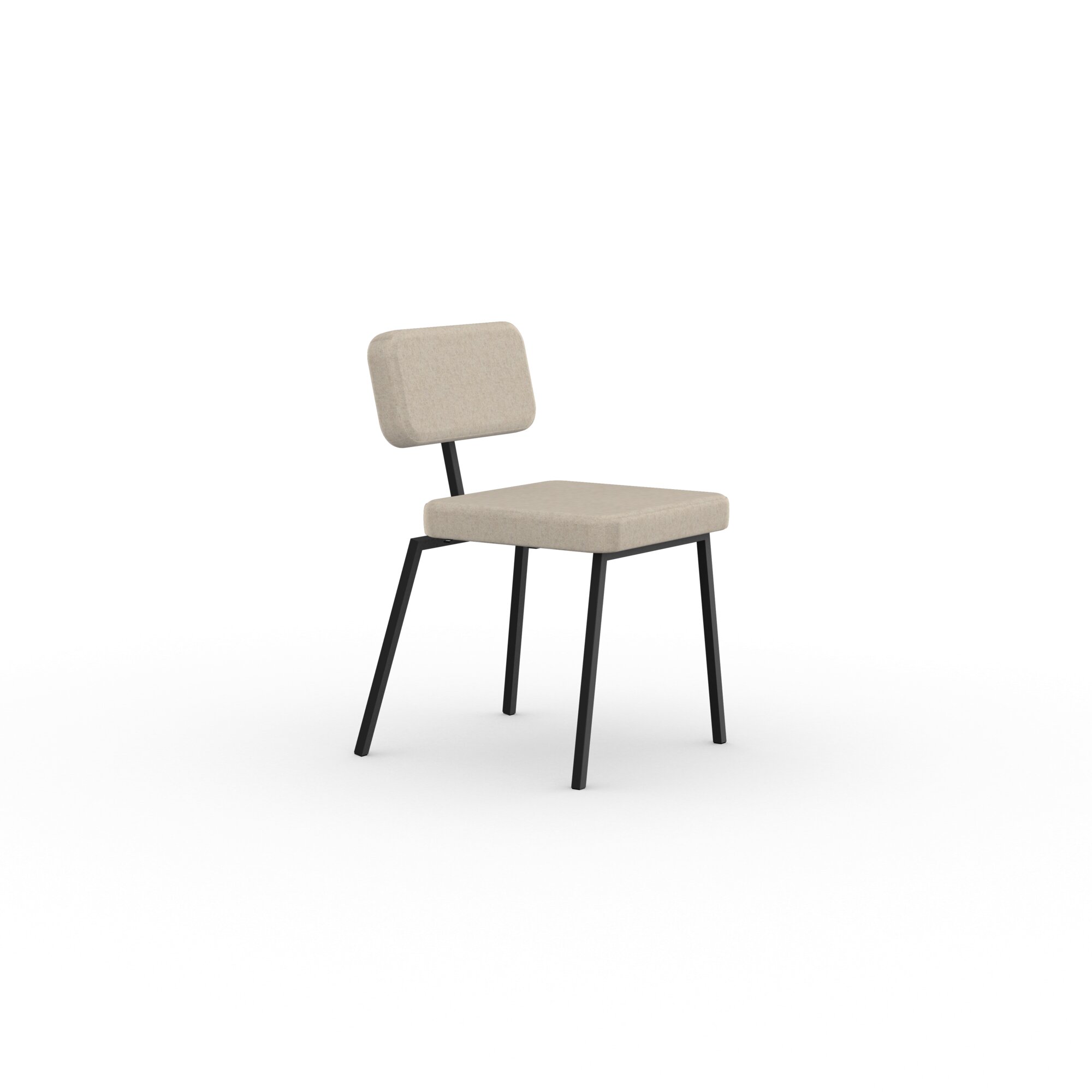 Design modern dining chair | Ode Chair without armrest Beige facet natural01 | Studio HENK| 