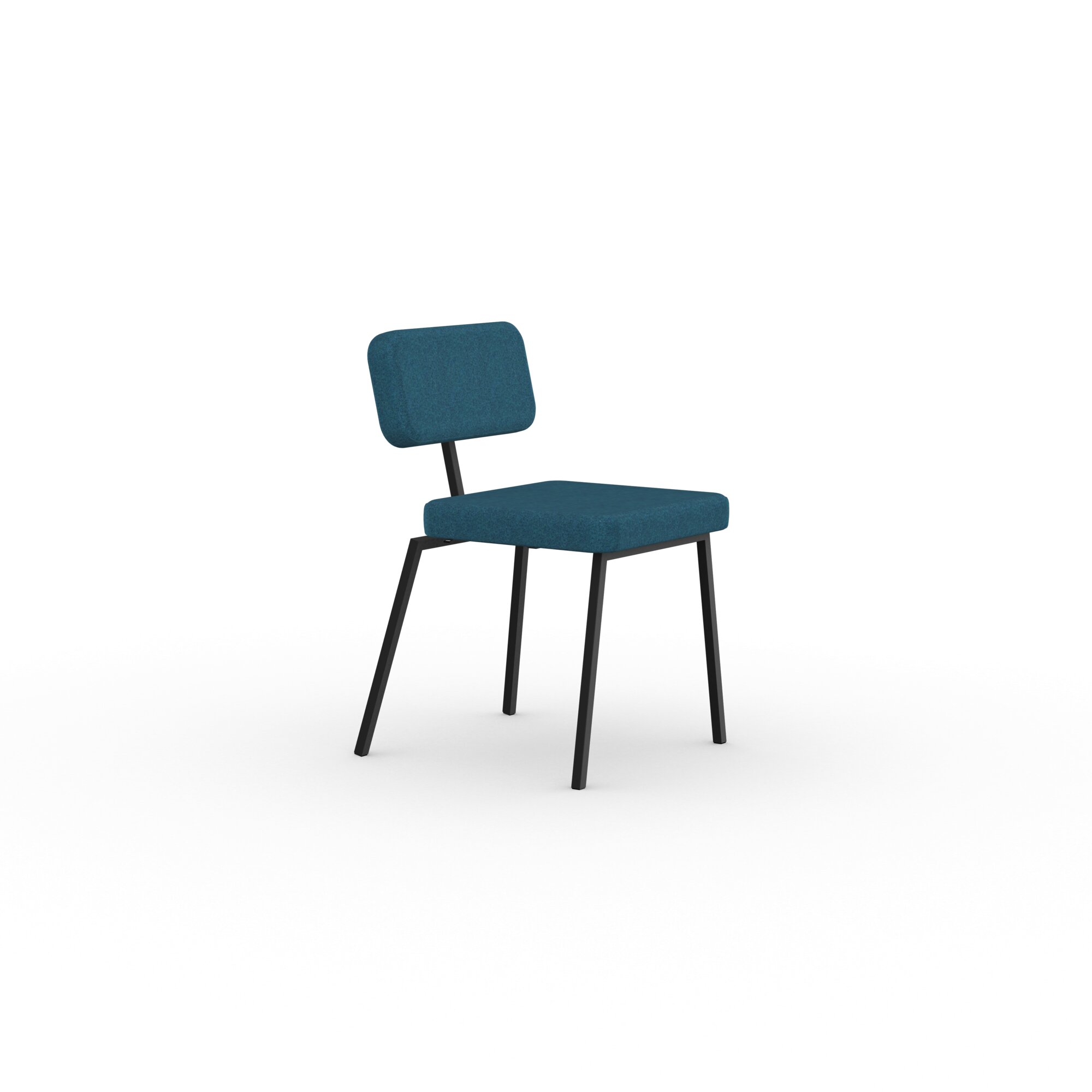 Design modern dining chair | Ode Chair without armrest Dark Blue facet petrol56 | Studio HENK| 