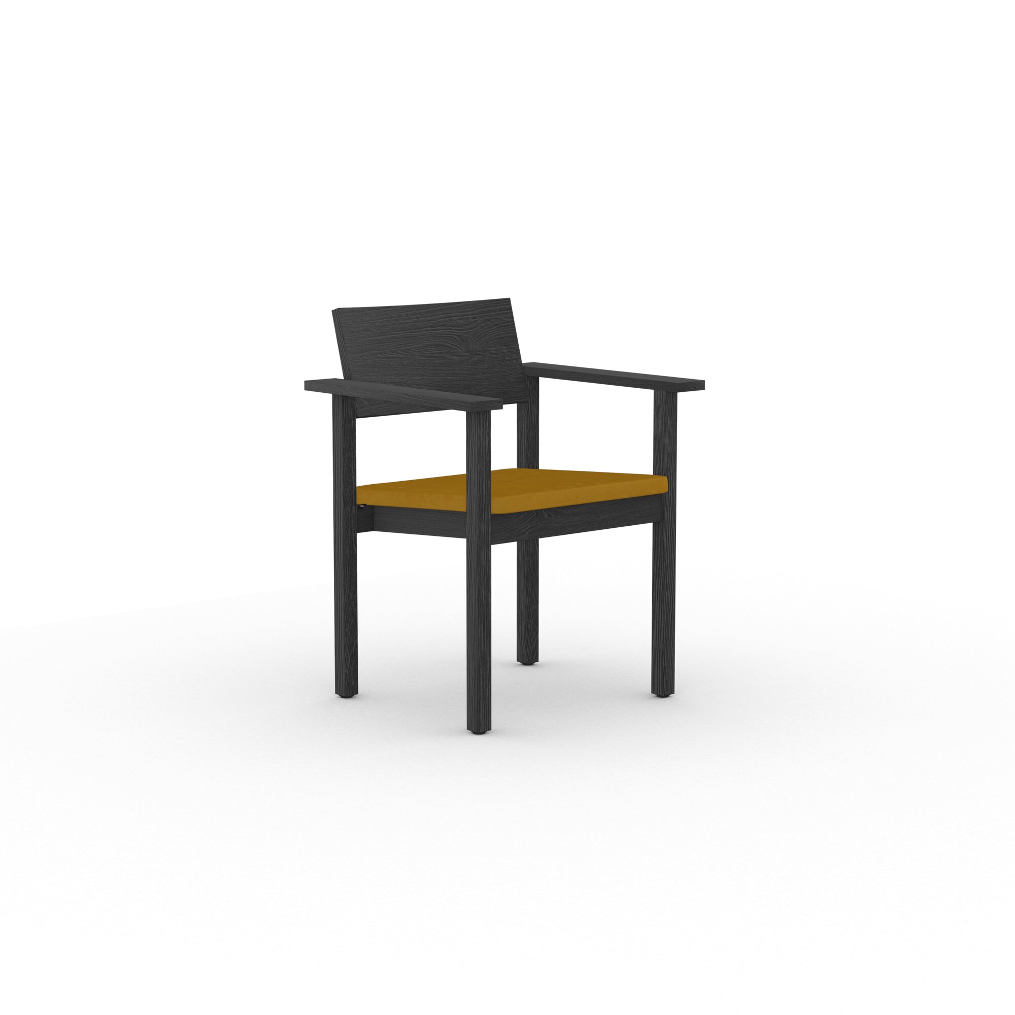 Design modern dining chair | Base Chair with armrest upholstered Brown royal gold132 | Studio HENK | 