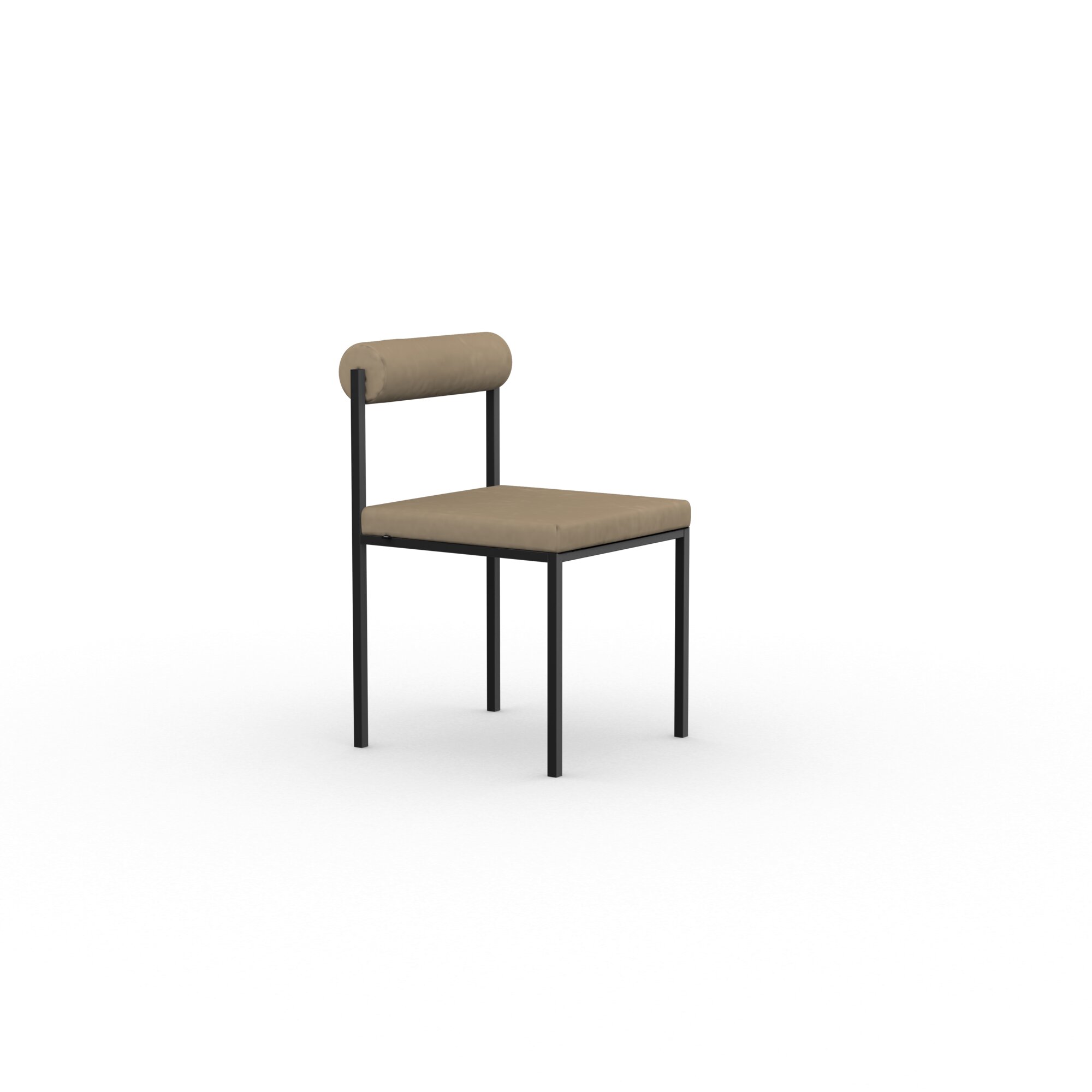 Design modern dining chair | Bolster Dining Chair without armrest Beige royal beige05 | Studio HENK | 