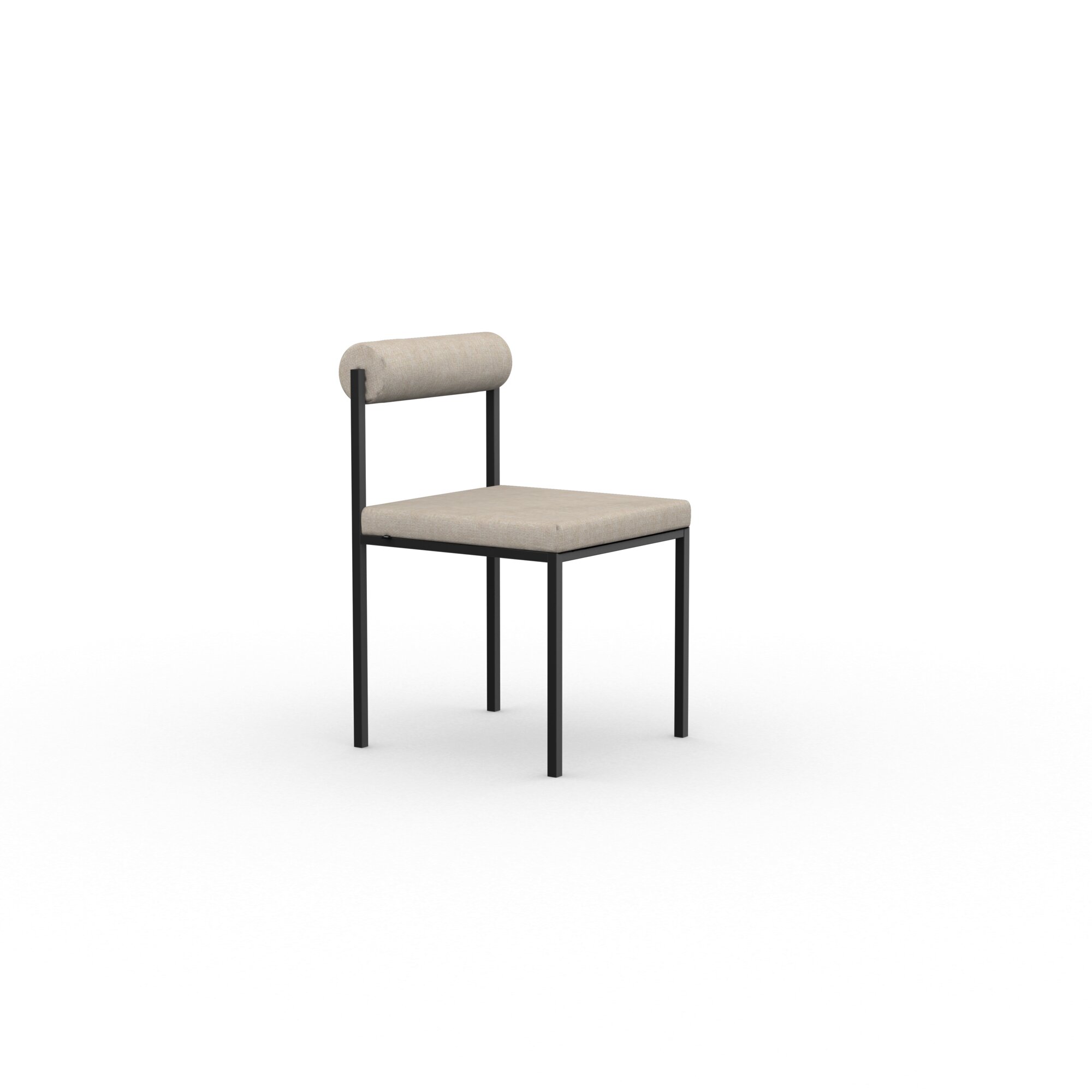 Design modern dining chair | Bolster Dining Chair without armrest Beige orion cream02 | Studio HENK| 