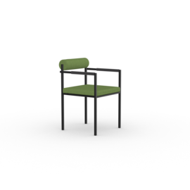 Bolster Dining Chair with armrest
