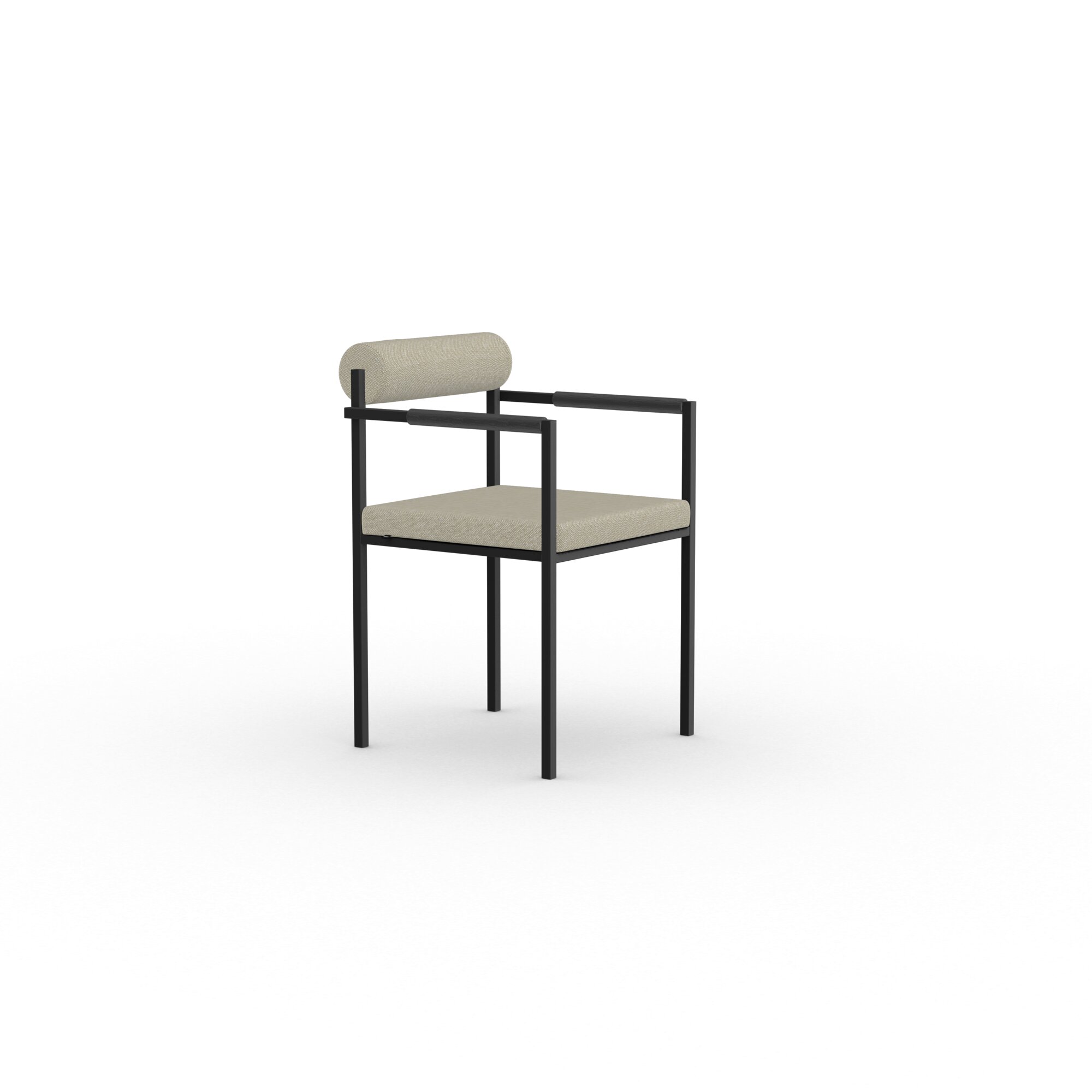 Design modern dining chair | Bolster Dining Chair with armrest Beige hallingdal65 220 | Studio HENK | 