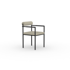 Bolster Dining Chair with armrest
