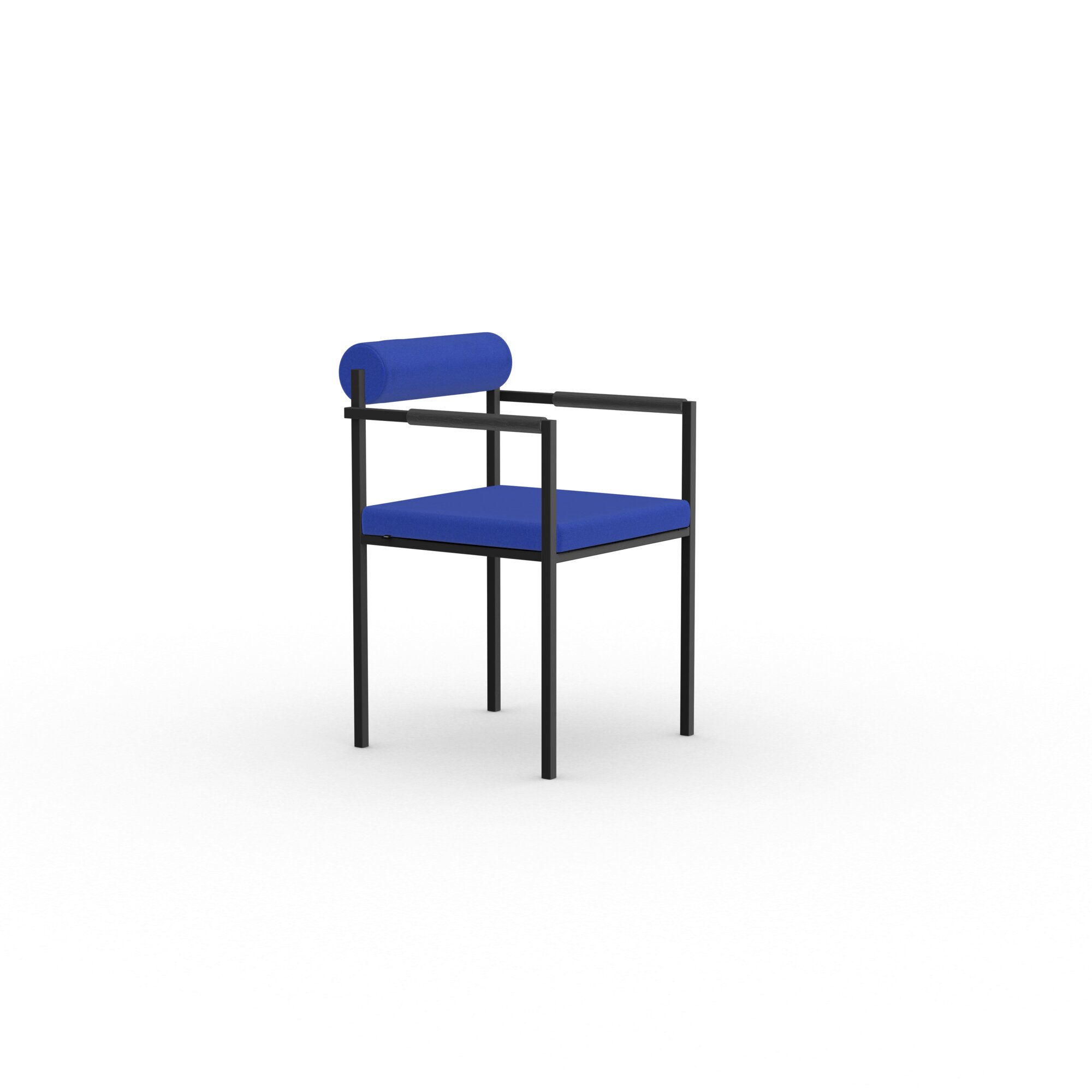 Design modern dining chair | Bolster Dining Chair with armrest Blue divina3 756 | Studio HENK | 