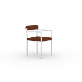 Bolster eetkamerstoel met armleuning