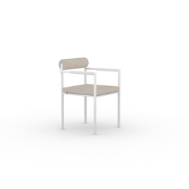 Bolster eetkamerstoel met armleuning