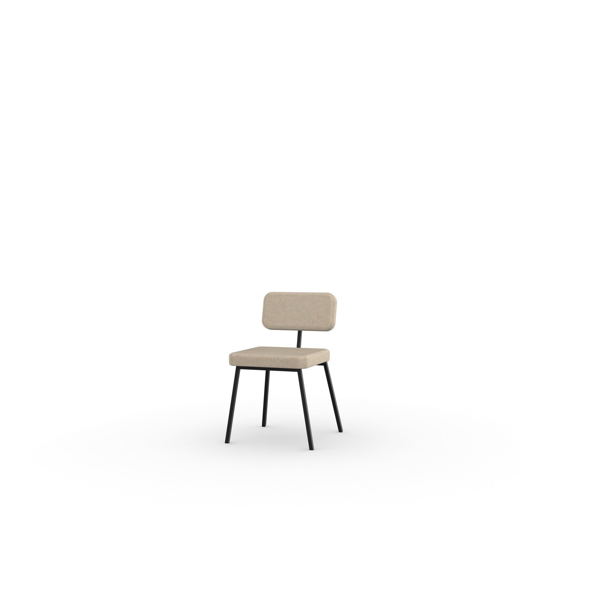 Design modern dining chair | Ode Chair without armrest facet beige1037 | Studio HENK| 