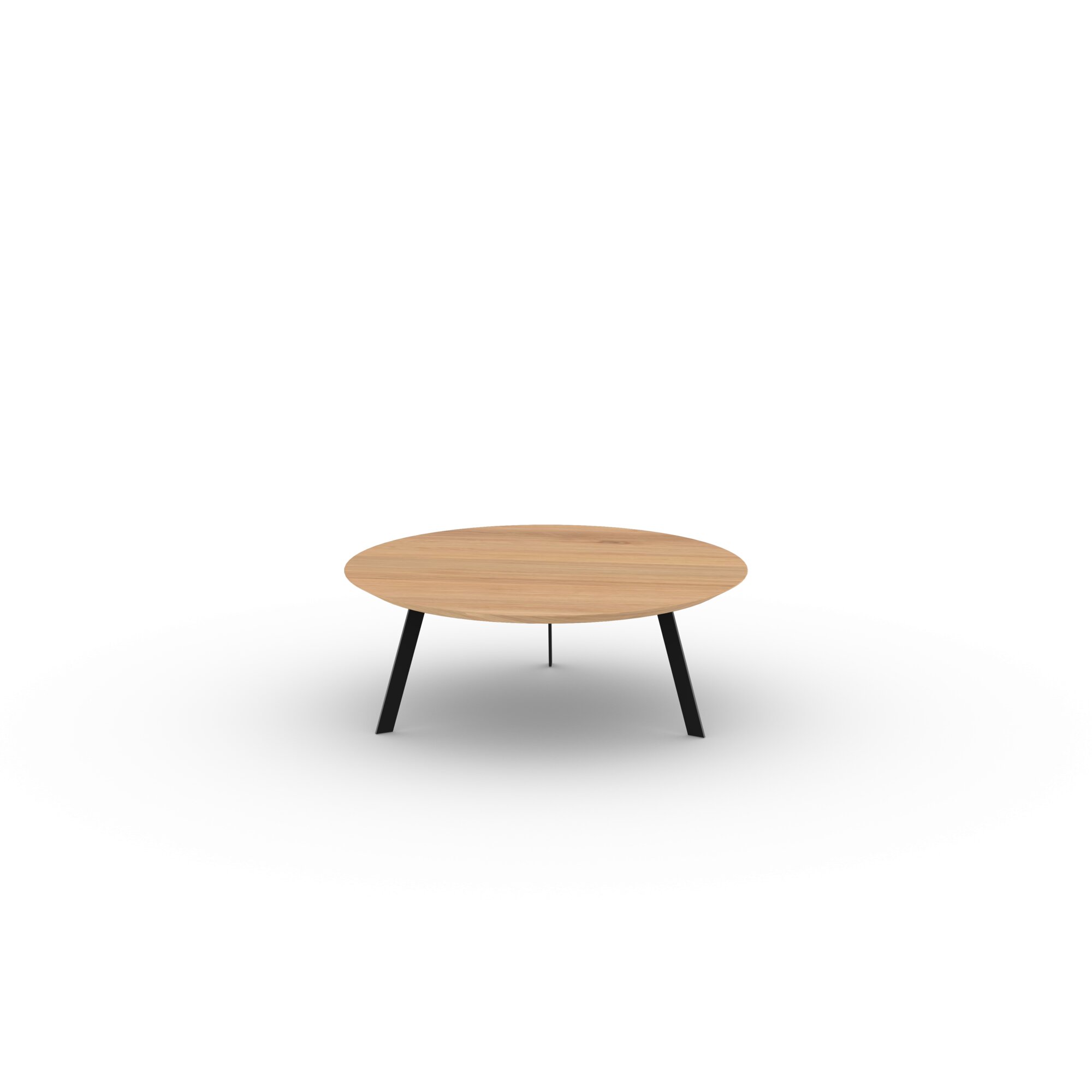 Design Coffee Table | New Co Coffee Table 90 Round Black | Oak natural lacquer | Studio HENK | 