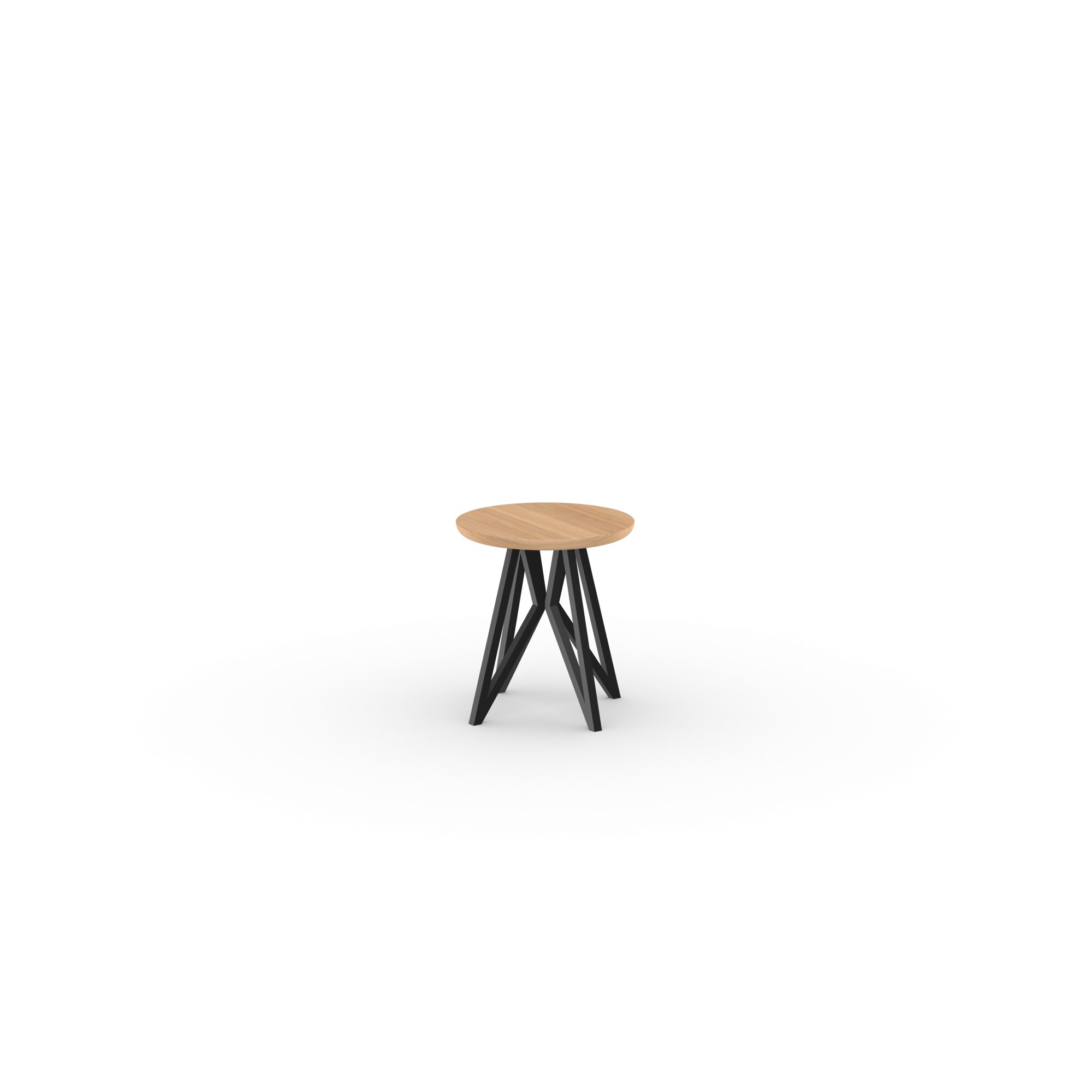 Design Coffee Table | Butterfly Quadpod Coffee Table Black | Oak natural lacquer | Studio HENK | 