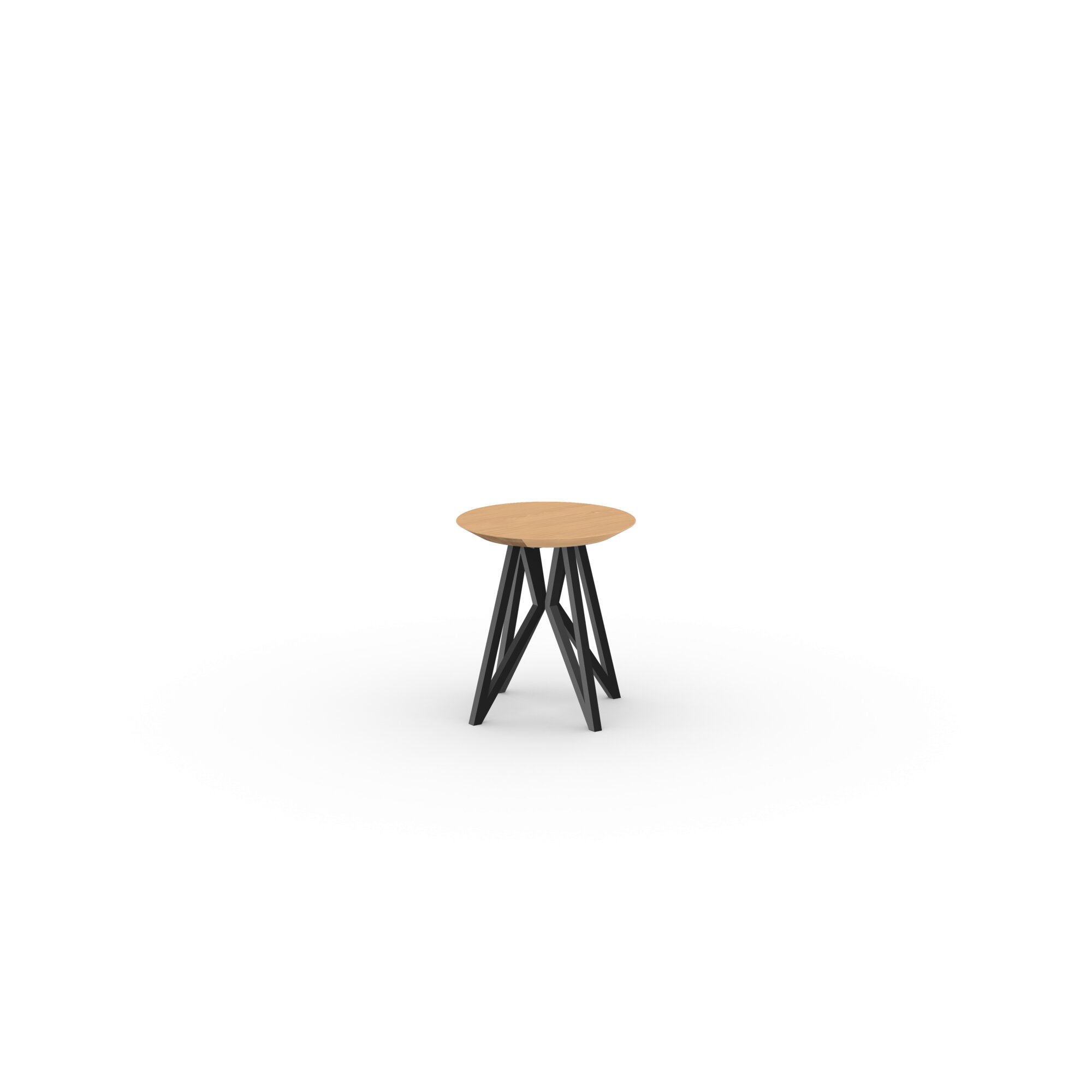 Design Coffee Table | Butterfly Quadpod Coffee Table Black | Oak hardwax oil natural 3062 | Studio HENK| 