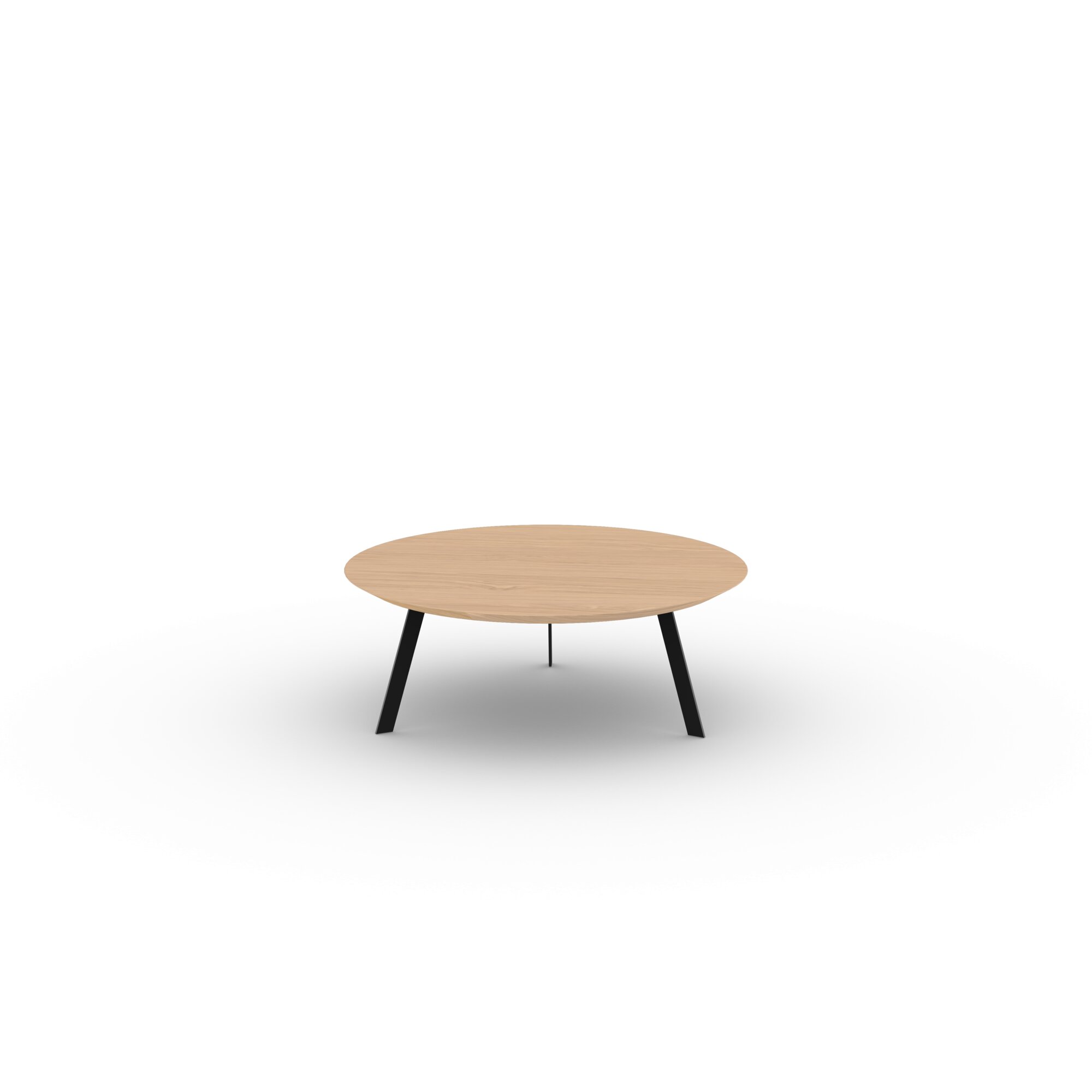 Design Coffee Table | New Co Coffee Table 90 Round Black | Oak hardwax oil natural light 3041 | Studio HENK| 