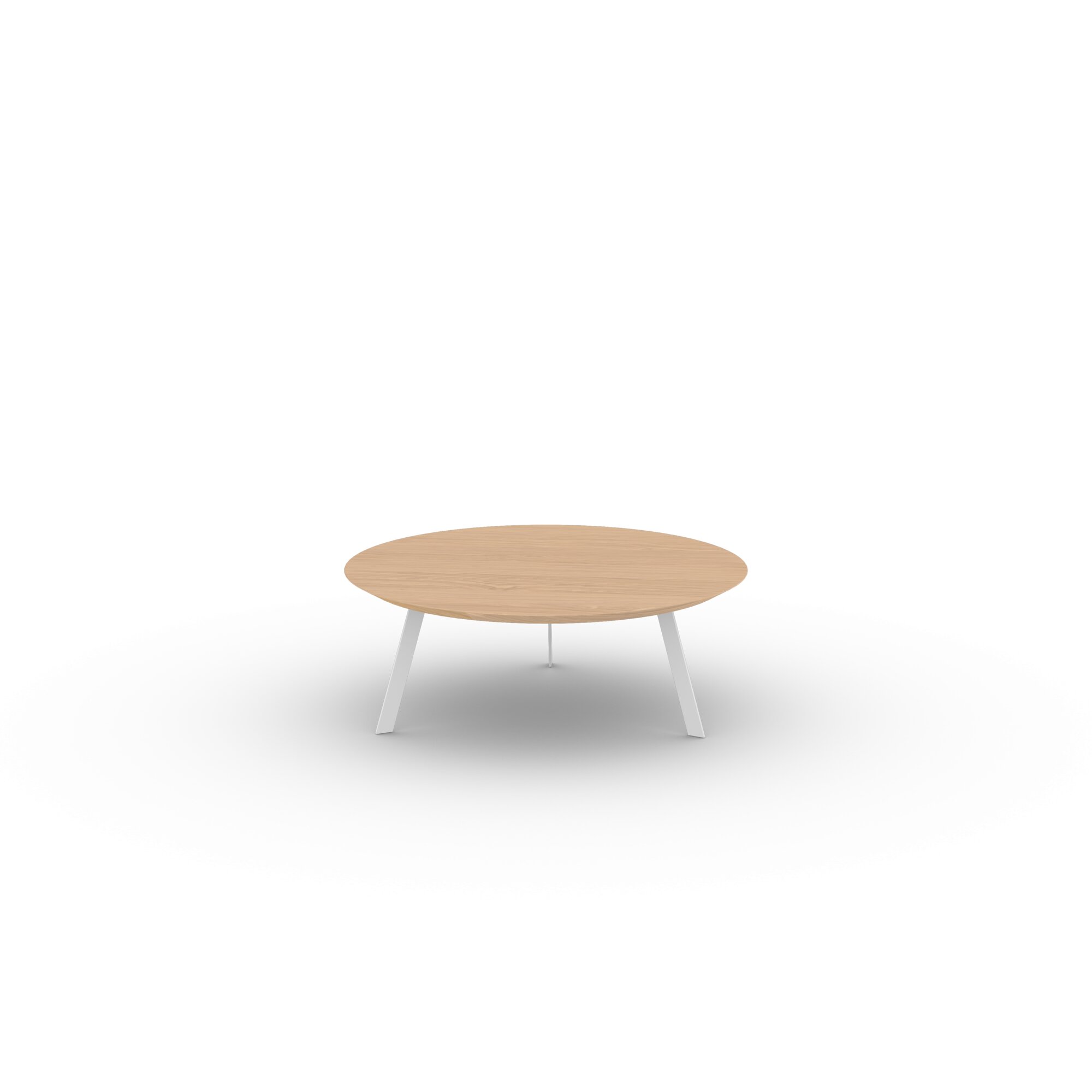 Design Coffee Table | New Co Coffee Table 90 Round White | Oak hardwax oil natural light 3041 | Studio HENK| 