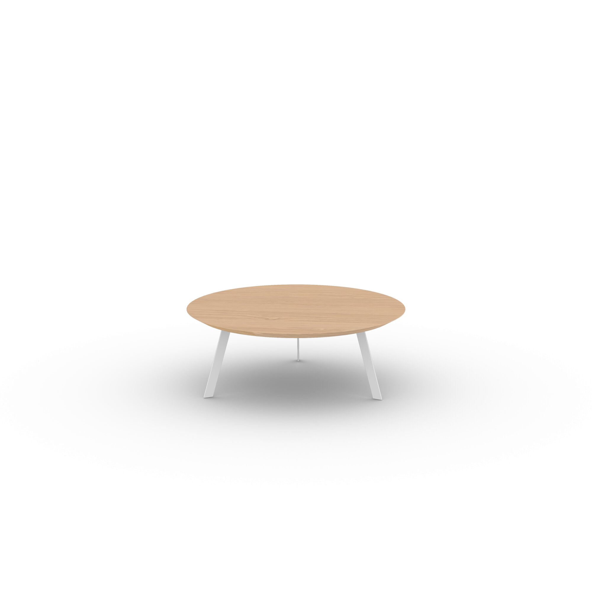 Design Coffee Table | New Co Coffee Table 90 Round White | Oak hardwax oil natural light 3041 | Studio HENK | 