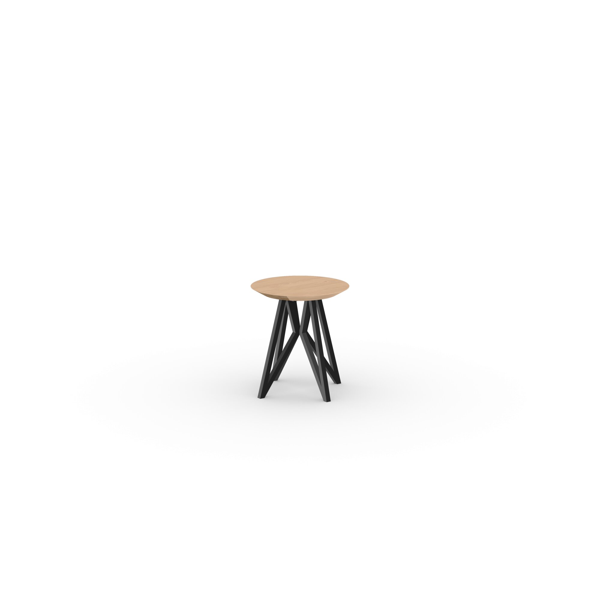 Design Coffee Table | Butterfly Quadpod Coffee Table Black | Oak hardwax oil natural light 3041 | Studio HENK| 