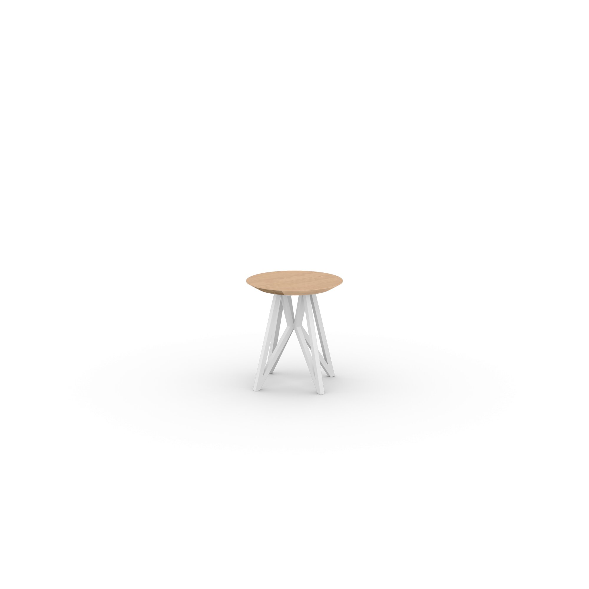 Design Coffee Table | Butterfly Quadpod Coffee Table White | Oak hardwax oil natural light 3041 | Studio HENK| 
